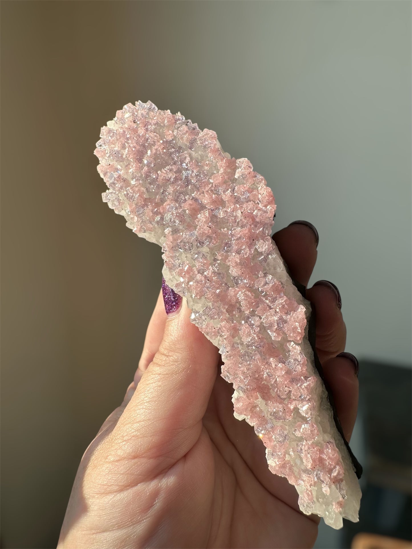 Gemmy Rhodochrosite, Fluorite. Wutong Mine, China