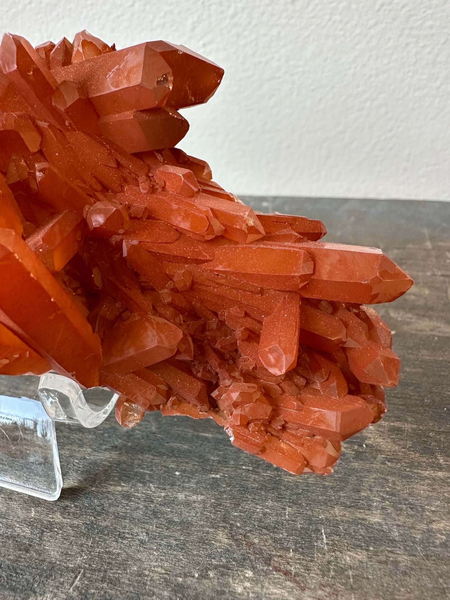 Ferruginous (Red) Quartz cluster, Morocco