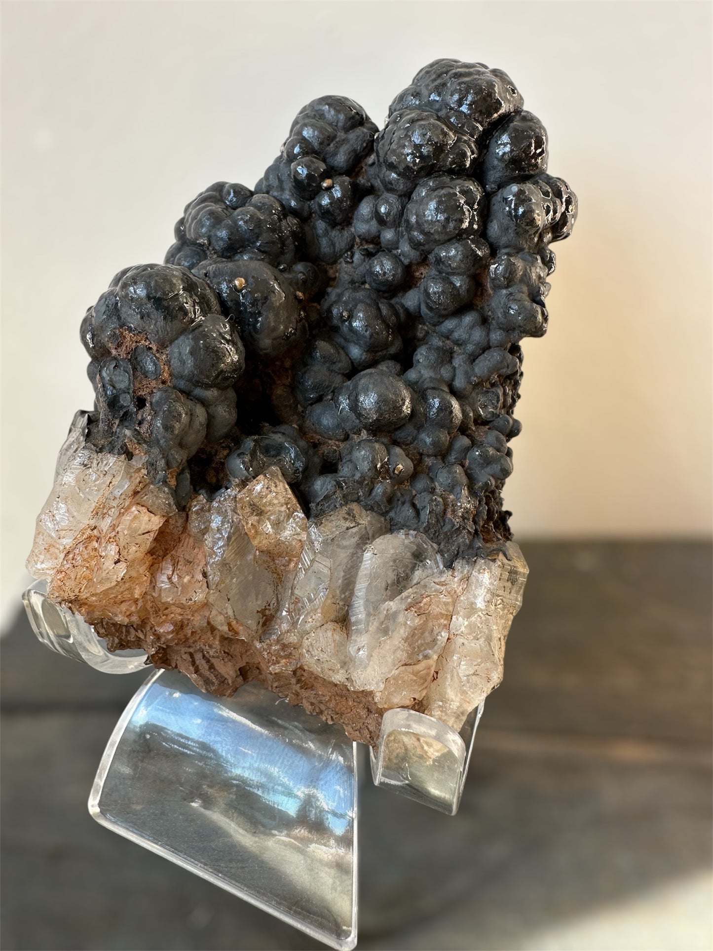 Botryoidal Goethite on Quartz, Morocco