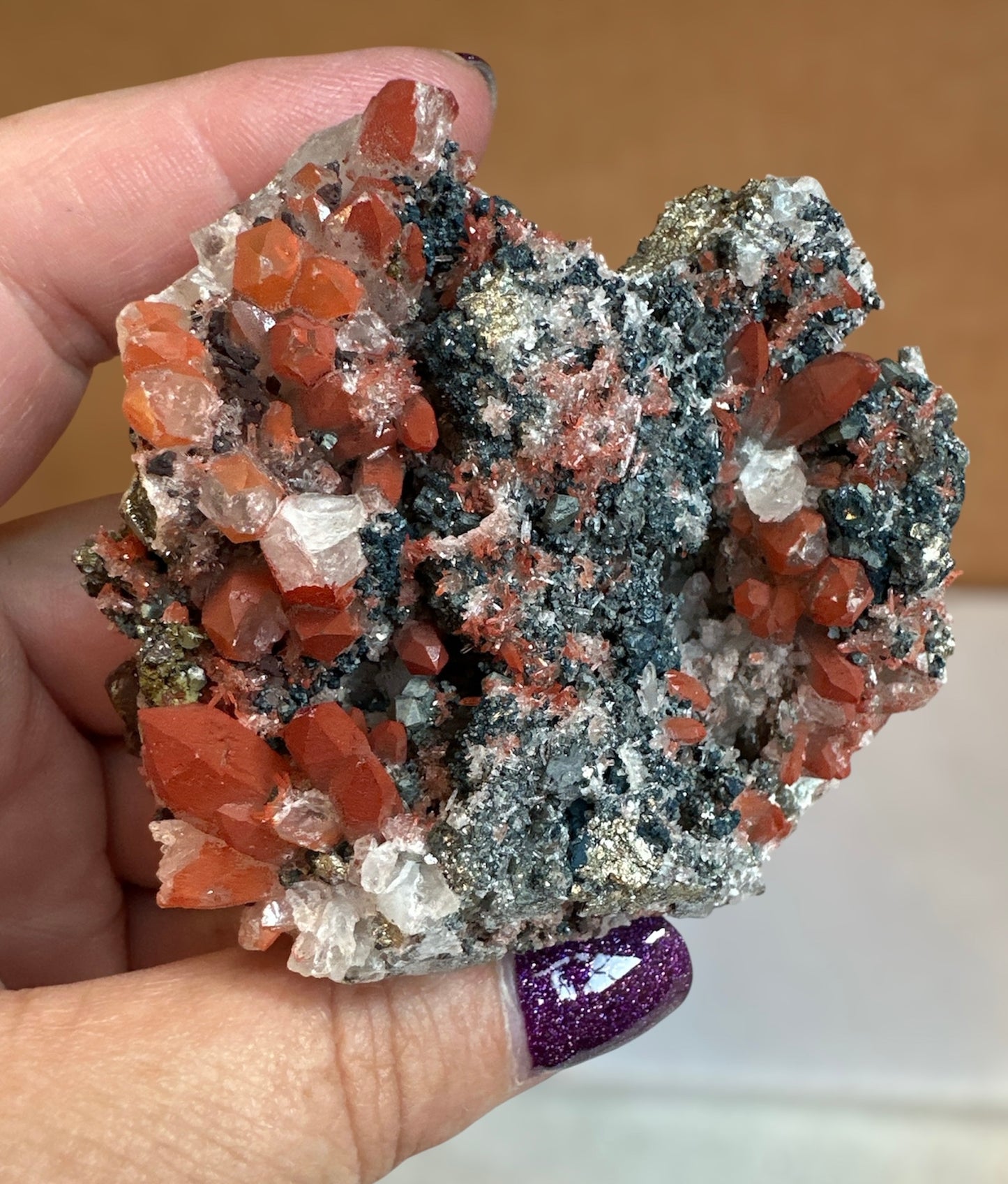 hematite-included Quartz, associated minerals: Jiangxi, China