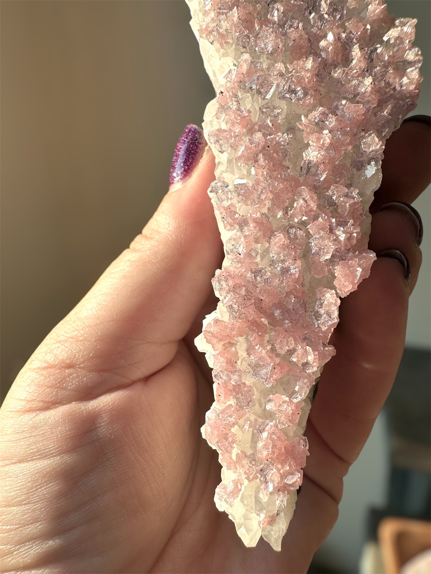 Gemmy Rhodochrosite, Fluorite. Wutong Mine, China