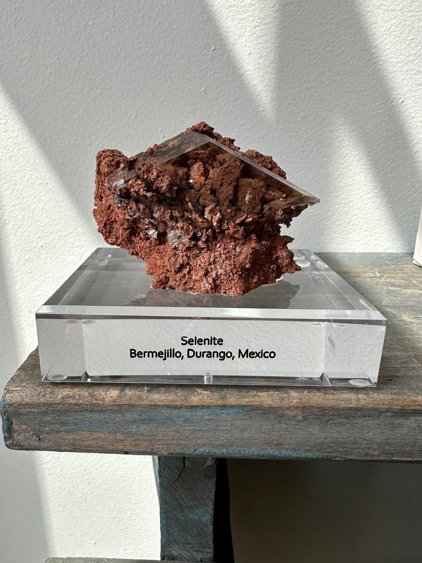 Selenite, Bermejillo, Durango, MX. on custom-milled base