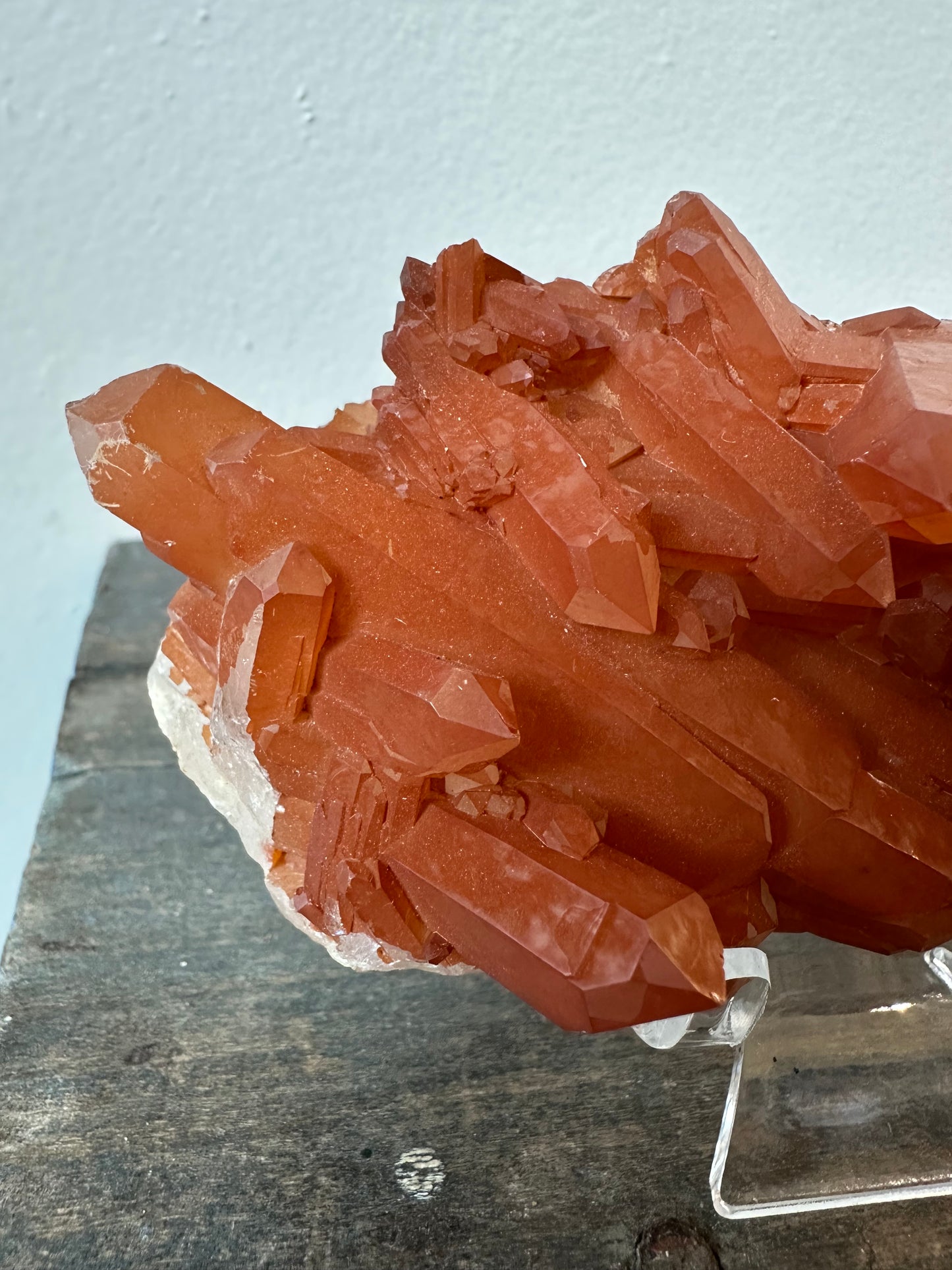Ferruginous (Red) Quartz cluster, Morocco