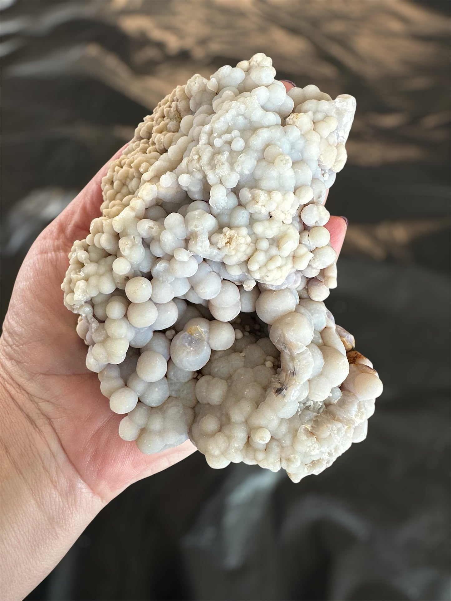 “Ghost Agate” botryoidal chalcedony, Indonesia