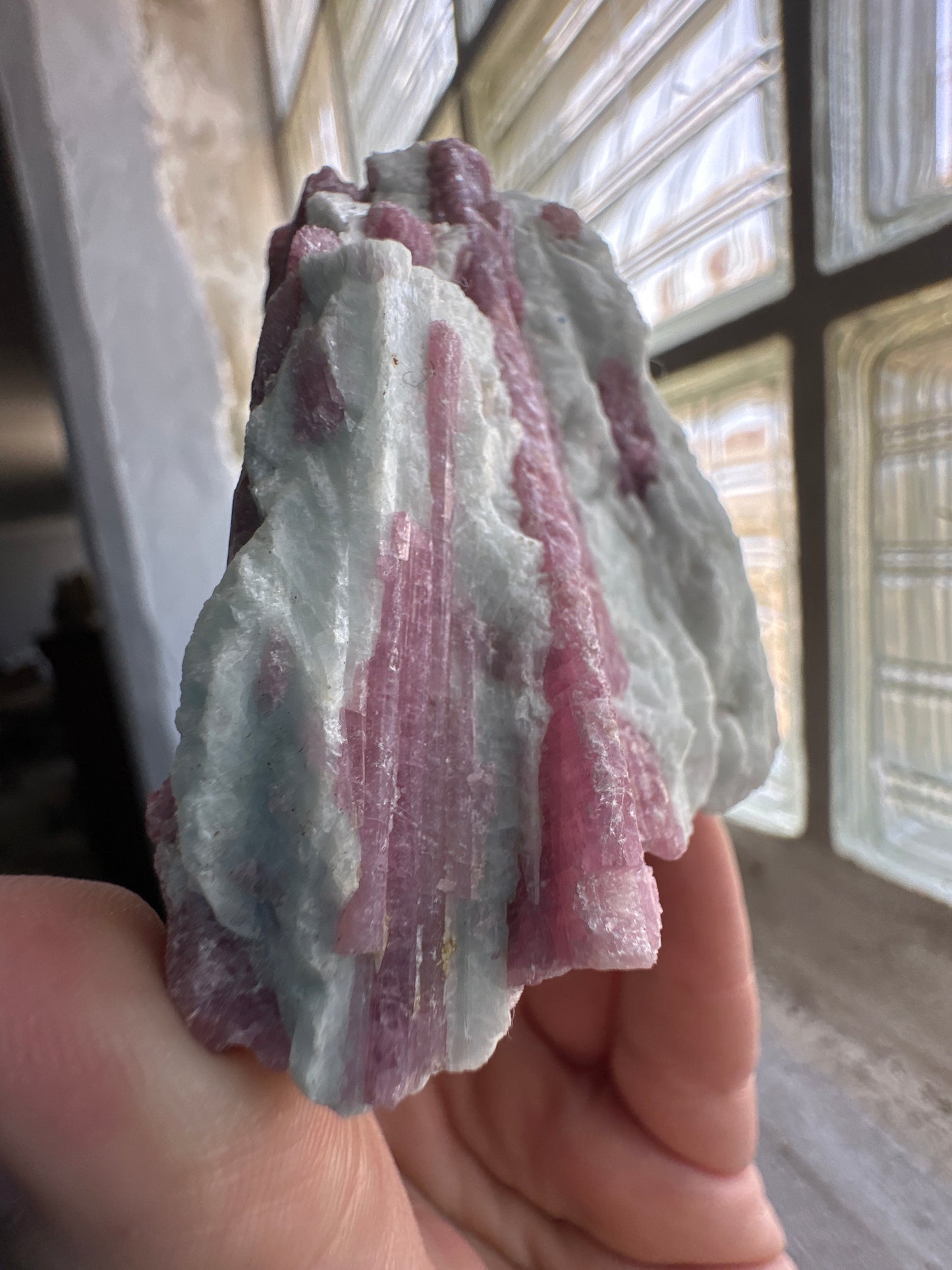 Pink Tourmaline in Albite