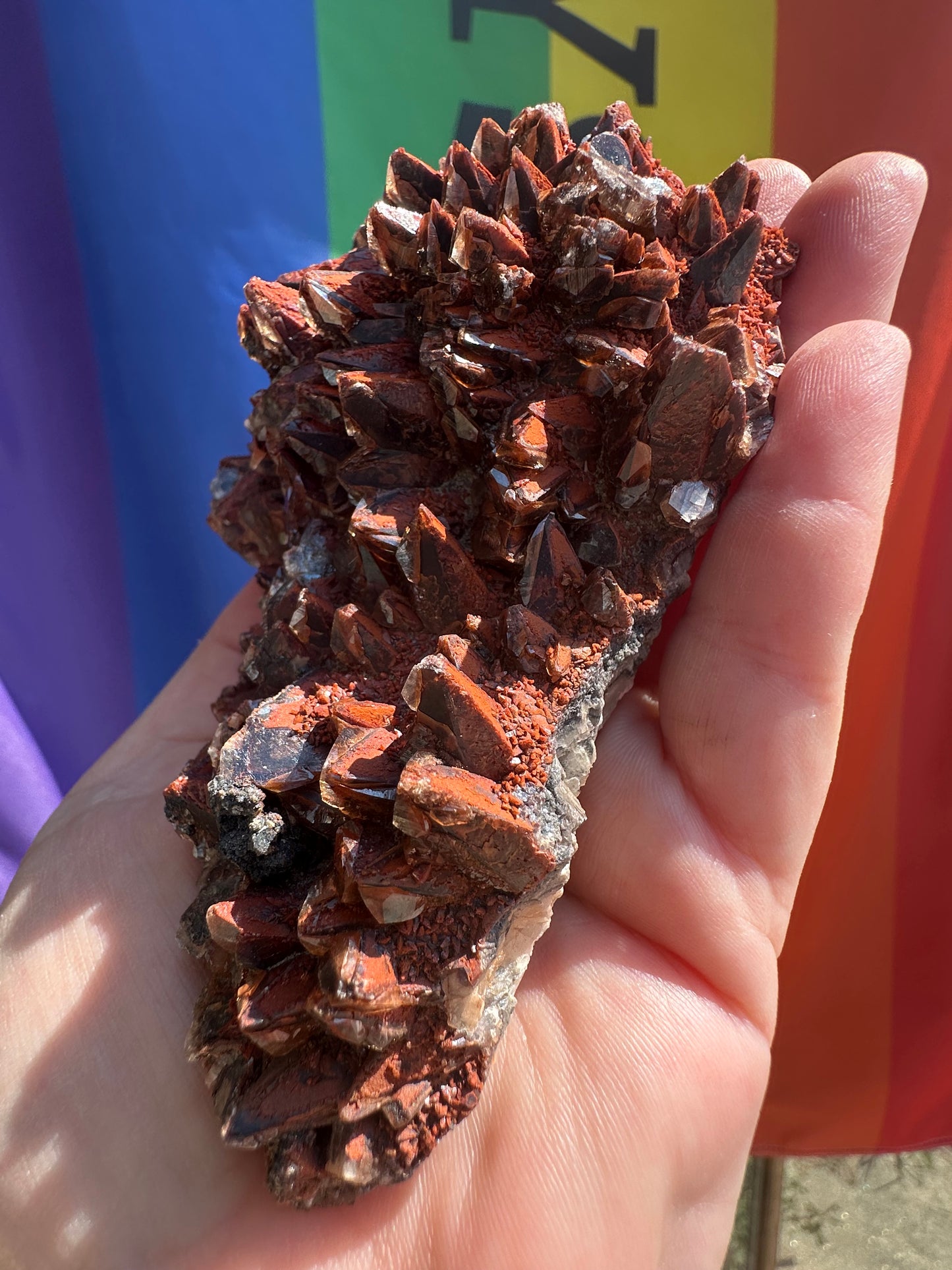 Vampire Calcite (red/black), Daye, Hubei, China