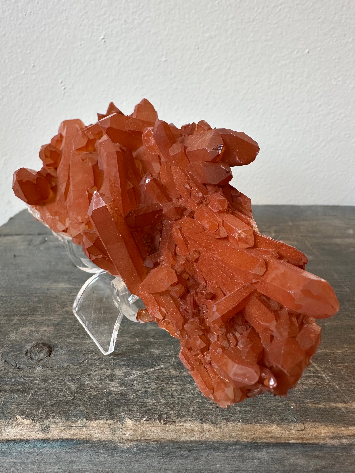 Ferruginous (Red) Quartz cluster, Morocco