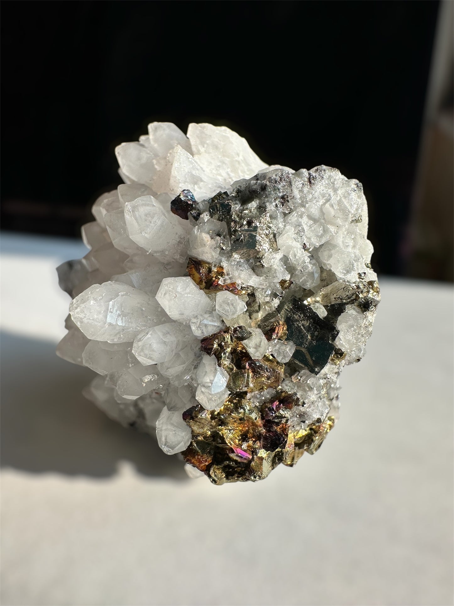 Quartz, chalcopyrite: Jiangxi, China