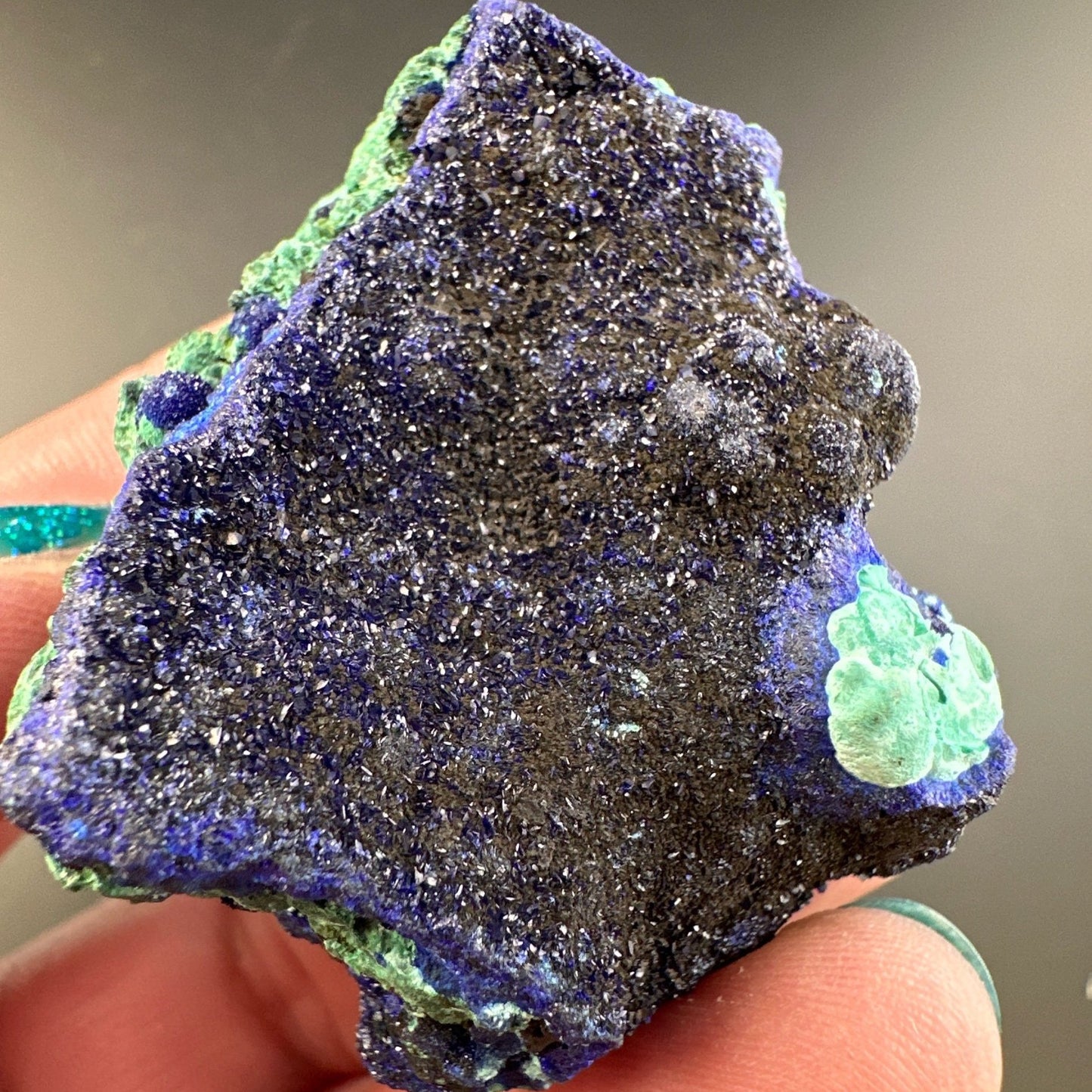 Sparkling Azurite & Malachite with Goethite from Anhui, China