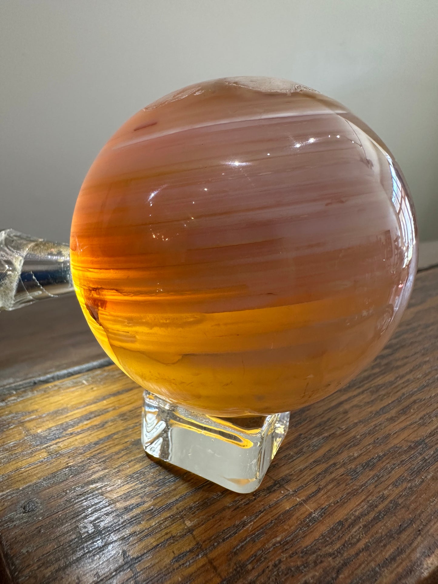 Flower & Waterline Agate sphere