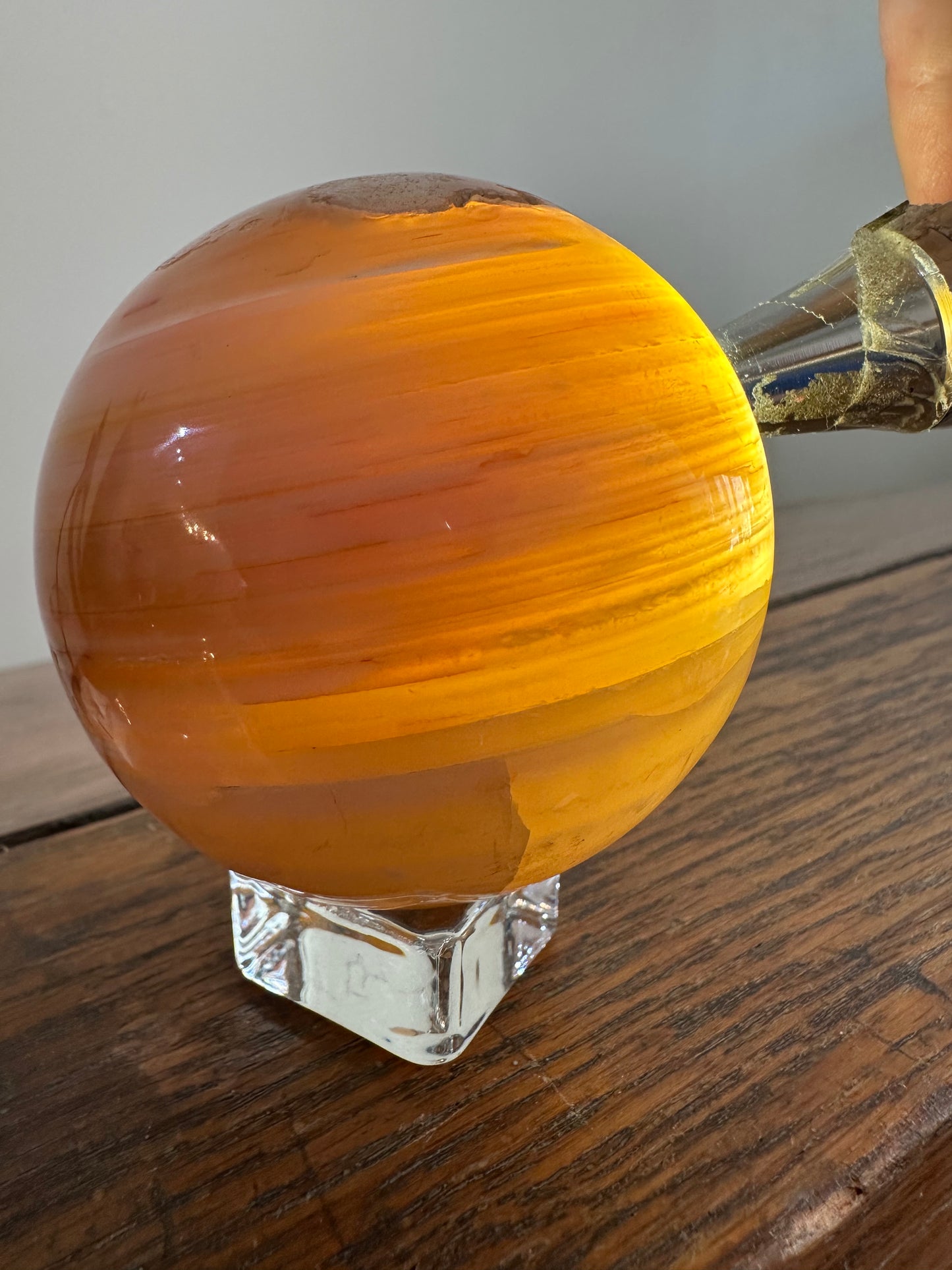 Flower & Waterline Agate sphere