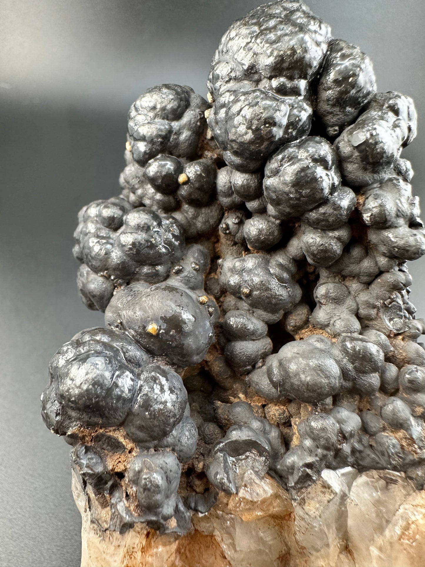 Botryoidal Goethite on Quartz, Morocco