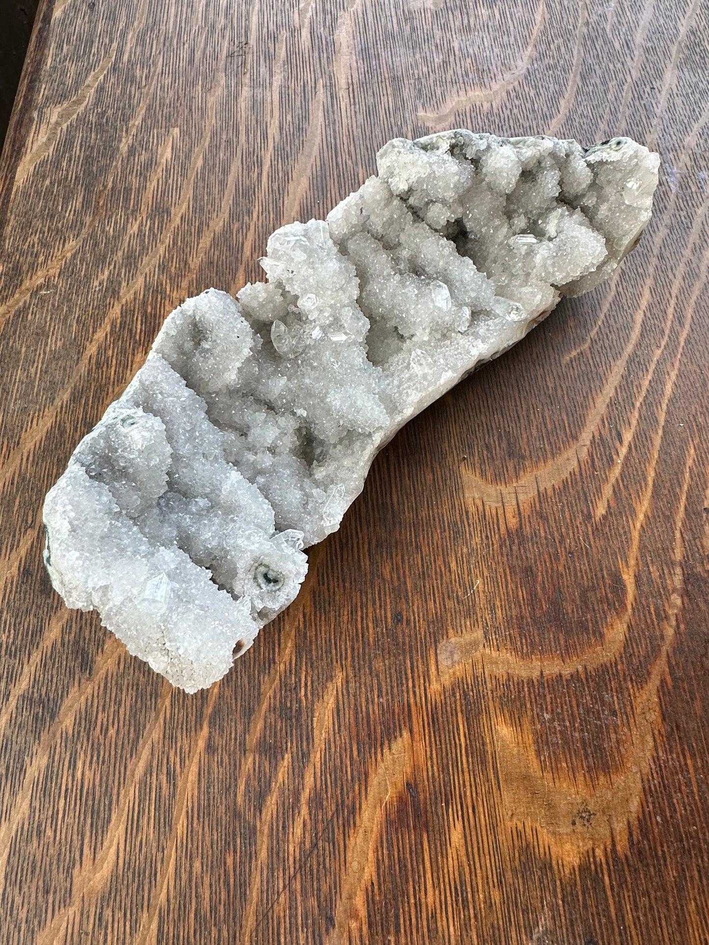 Apophyllite on Quartz (double-terminated)