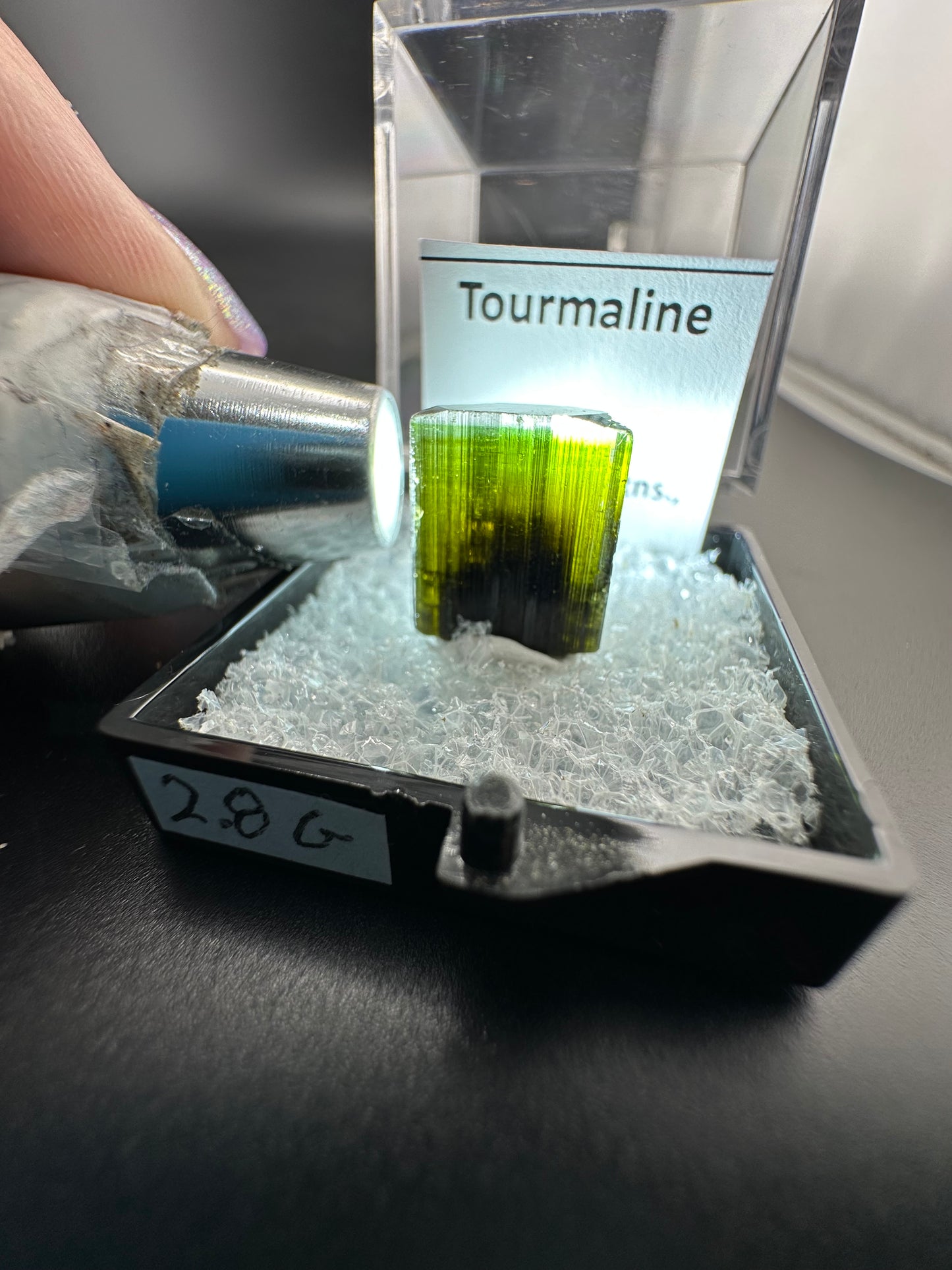 Clear cap, tri-colour Tourmaline: Stak Nala, Pakistan