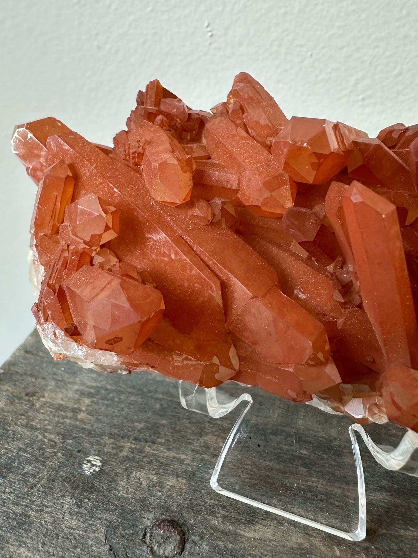 Ferruginous (Red) Quartz cluster, Morocco
