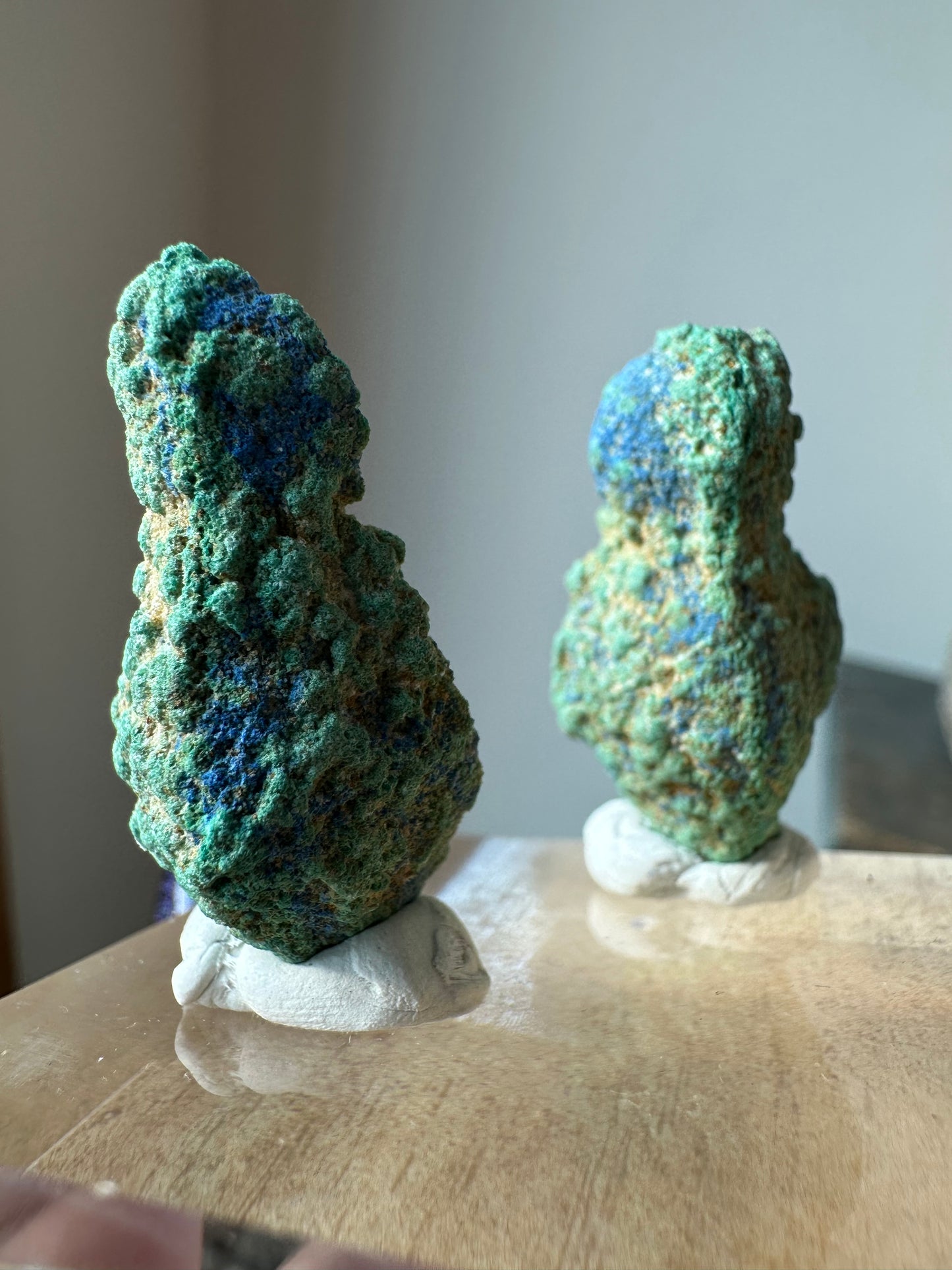 Azurite, Malachite paired nodule from Utah