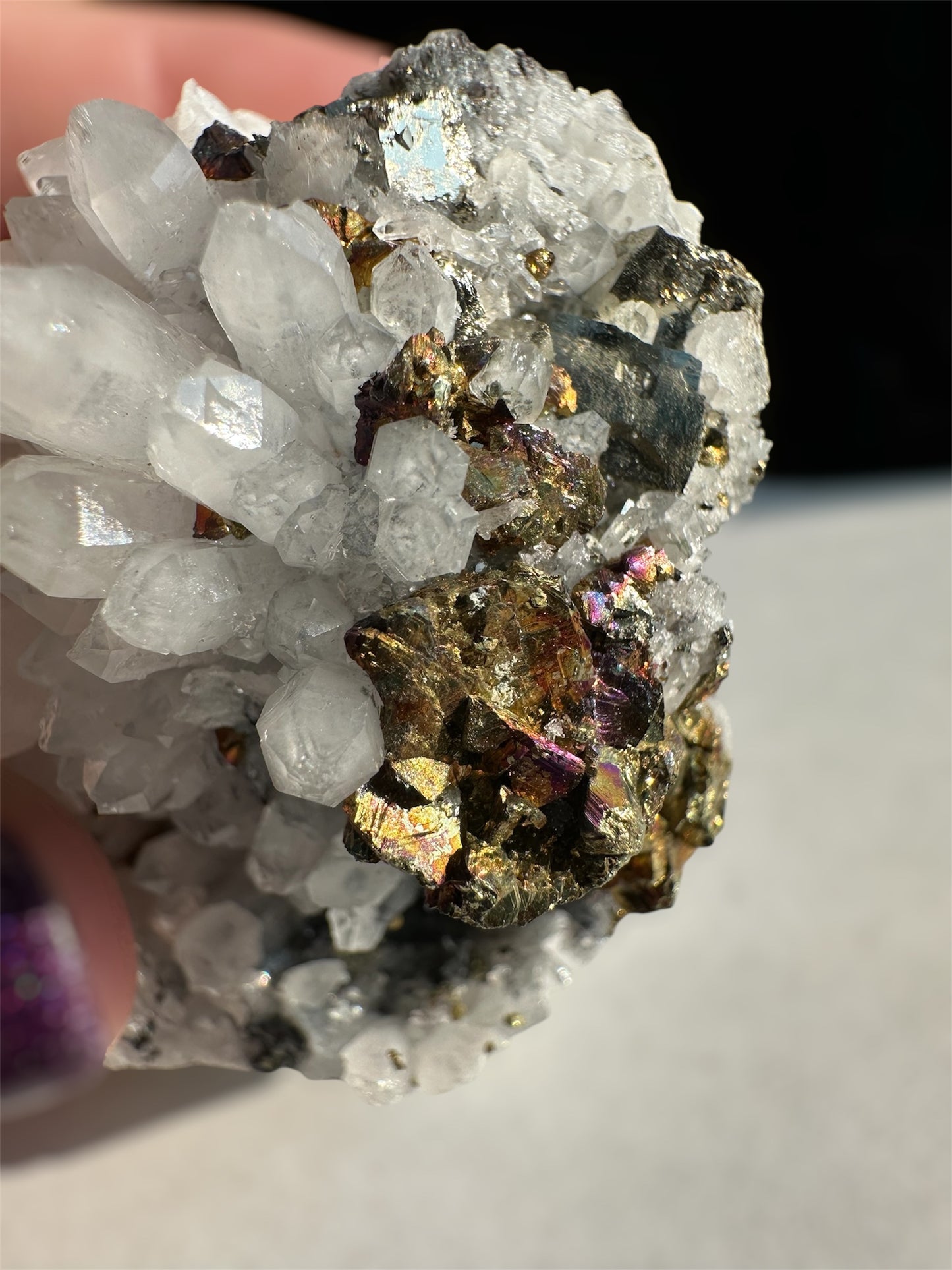 Quartz, chalcopyrite: Jiangxi, China