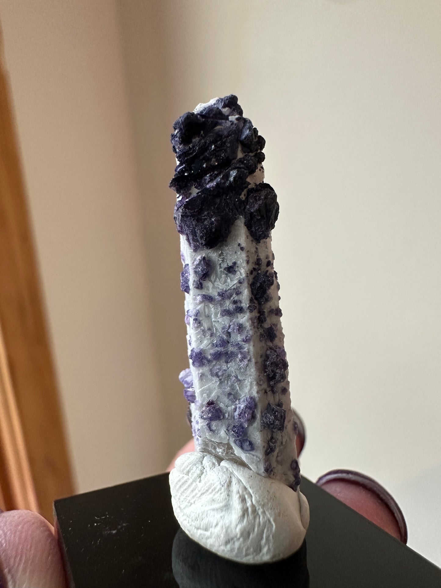 Inner Mongolia Fluorite on Candle Quartz