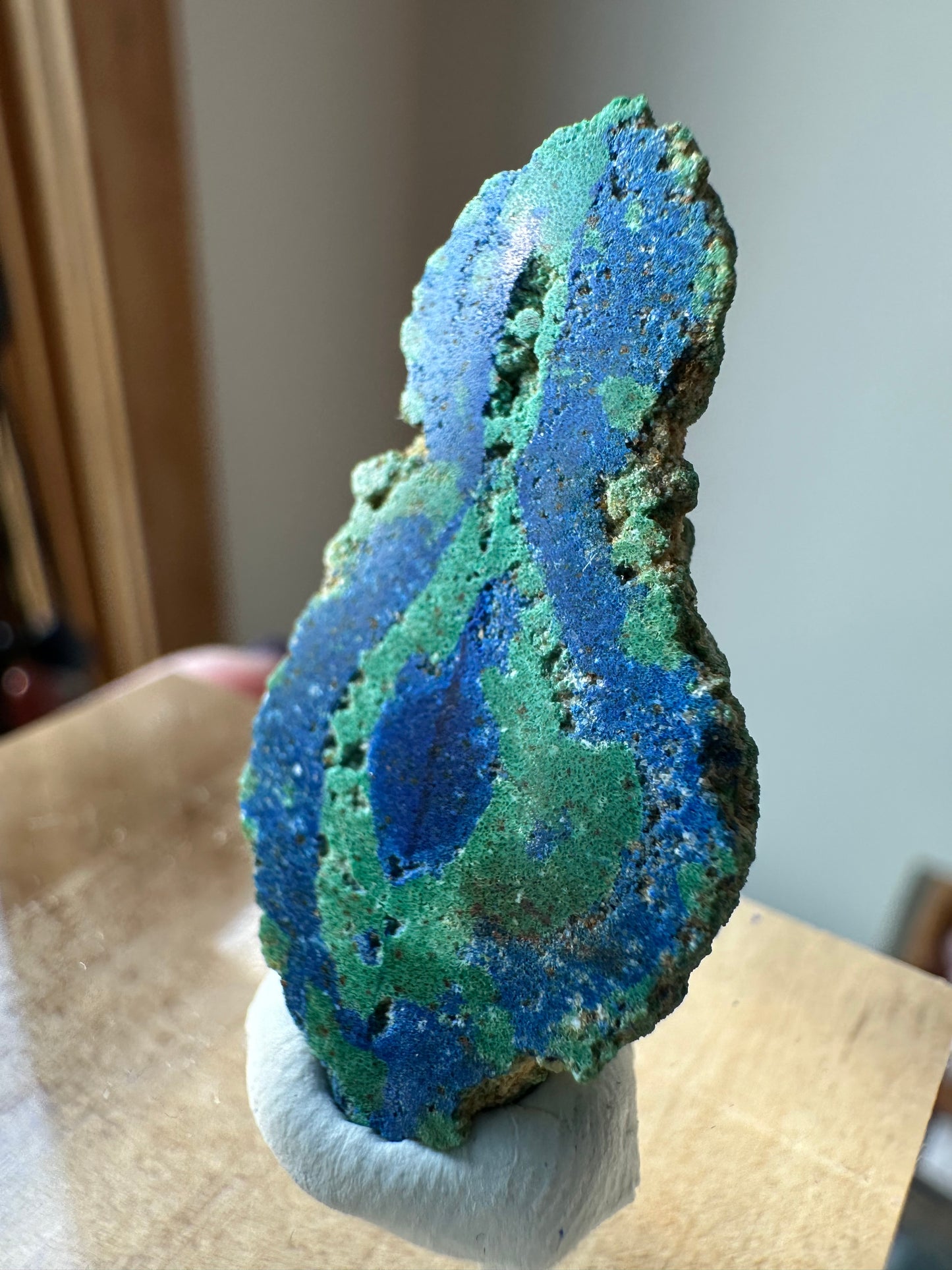 Azurite, Malachite paired nodule from Utah