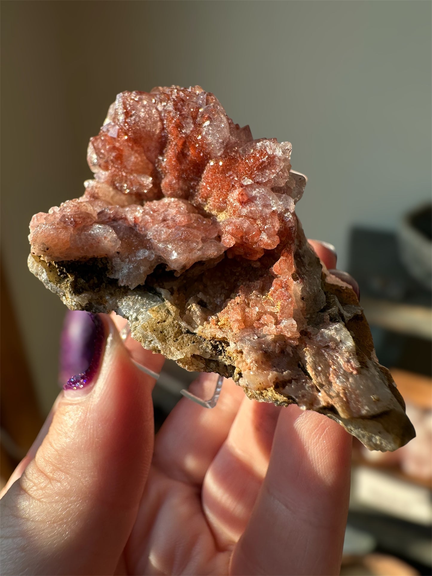 Hematite-included Quartz, Morocco