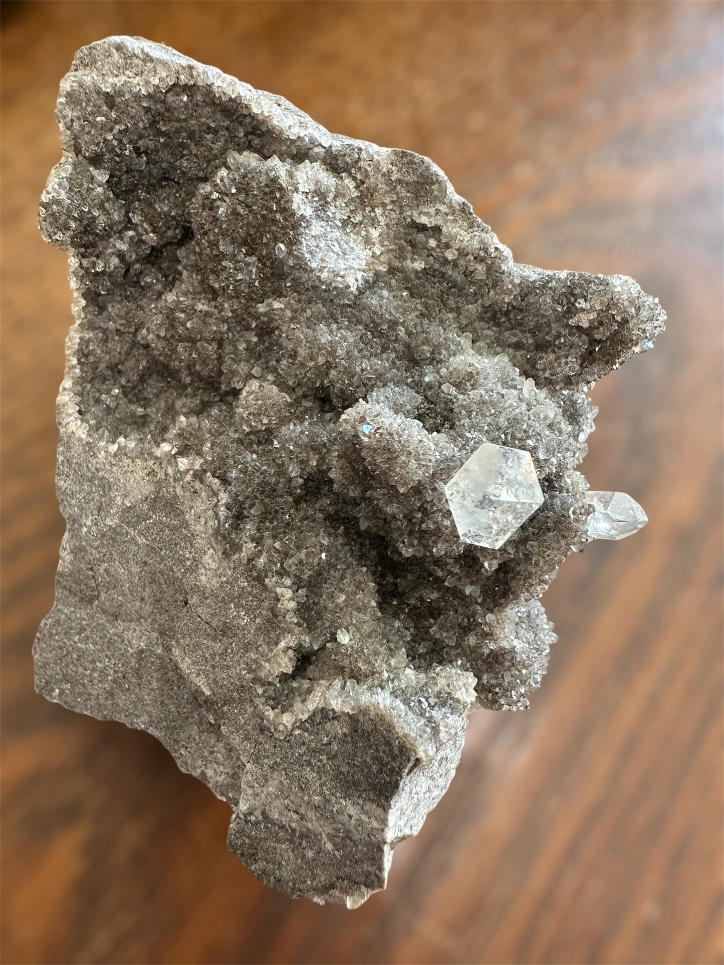 Herkimer Diamond on Matrix (clear quartz). Crystal Grove (NY)