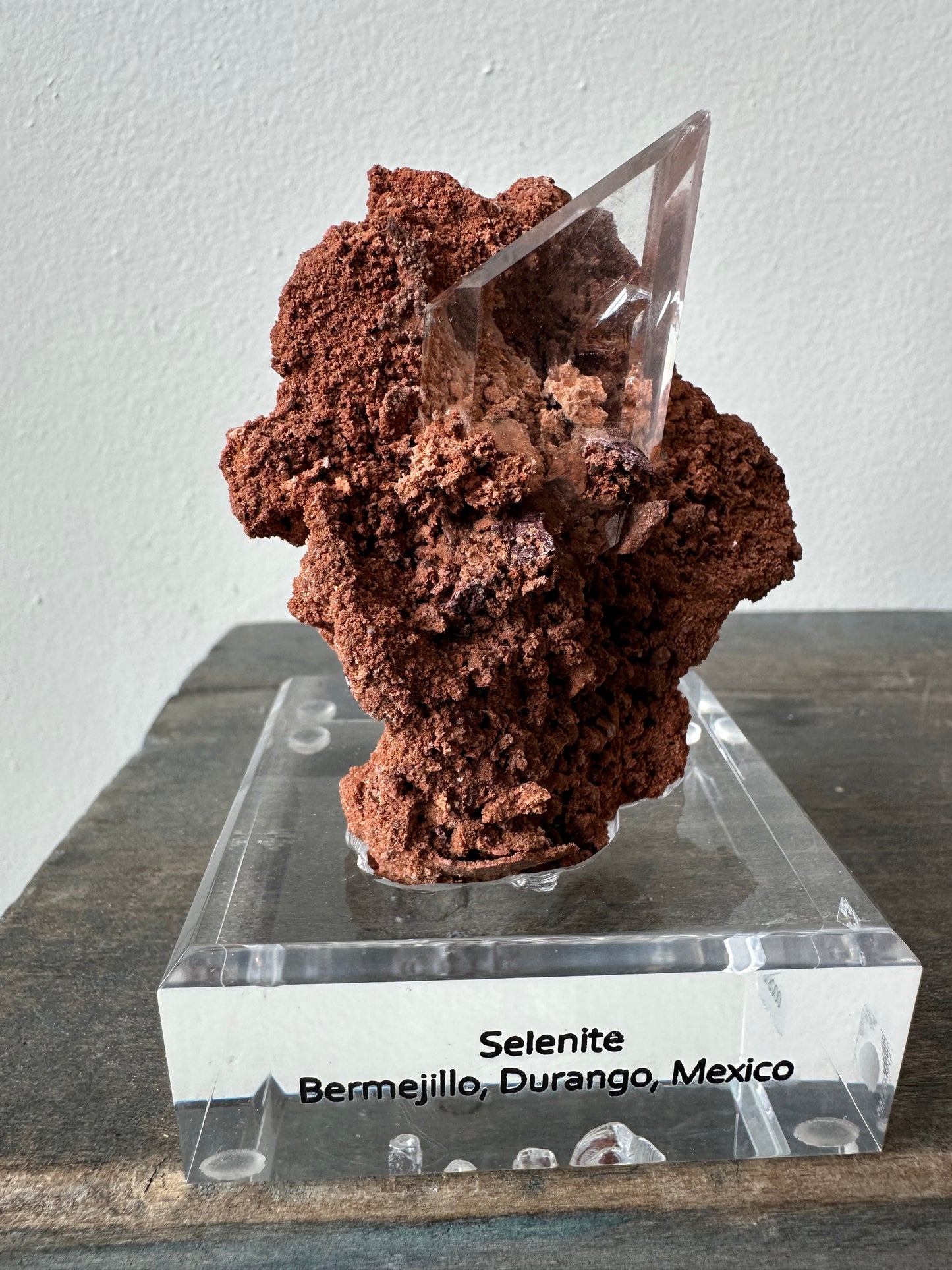 Selenite, Bermejillo, Durango, MX. on custom-milled base