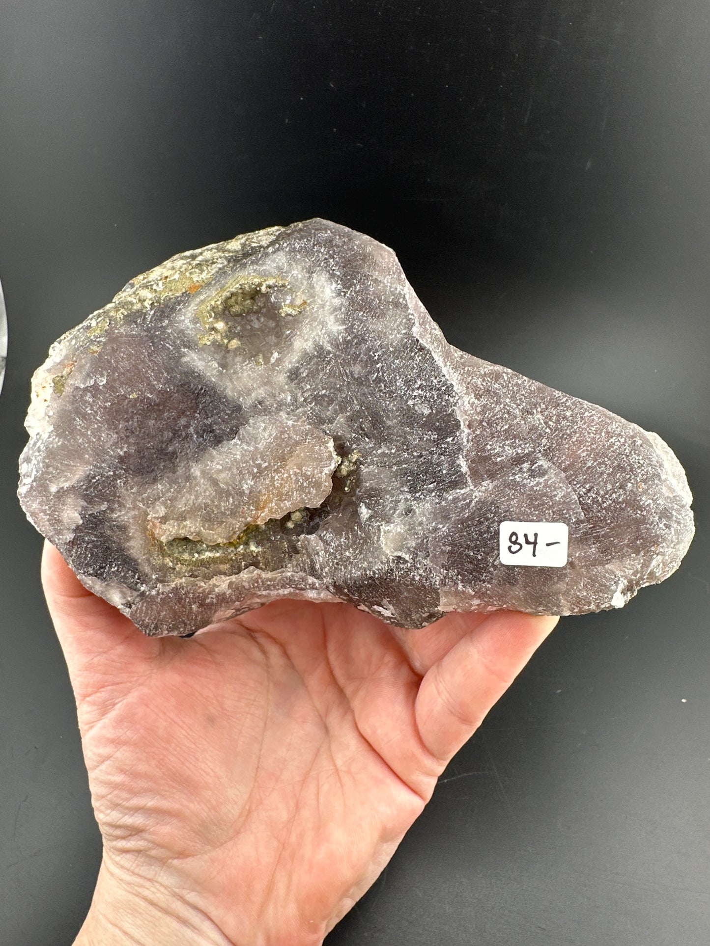 botryoidal purple fluorite with pyrite, Henan, China