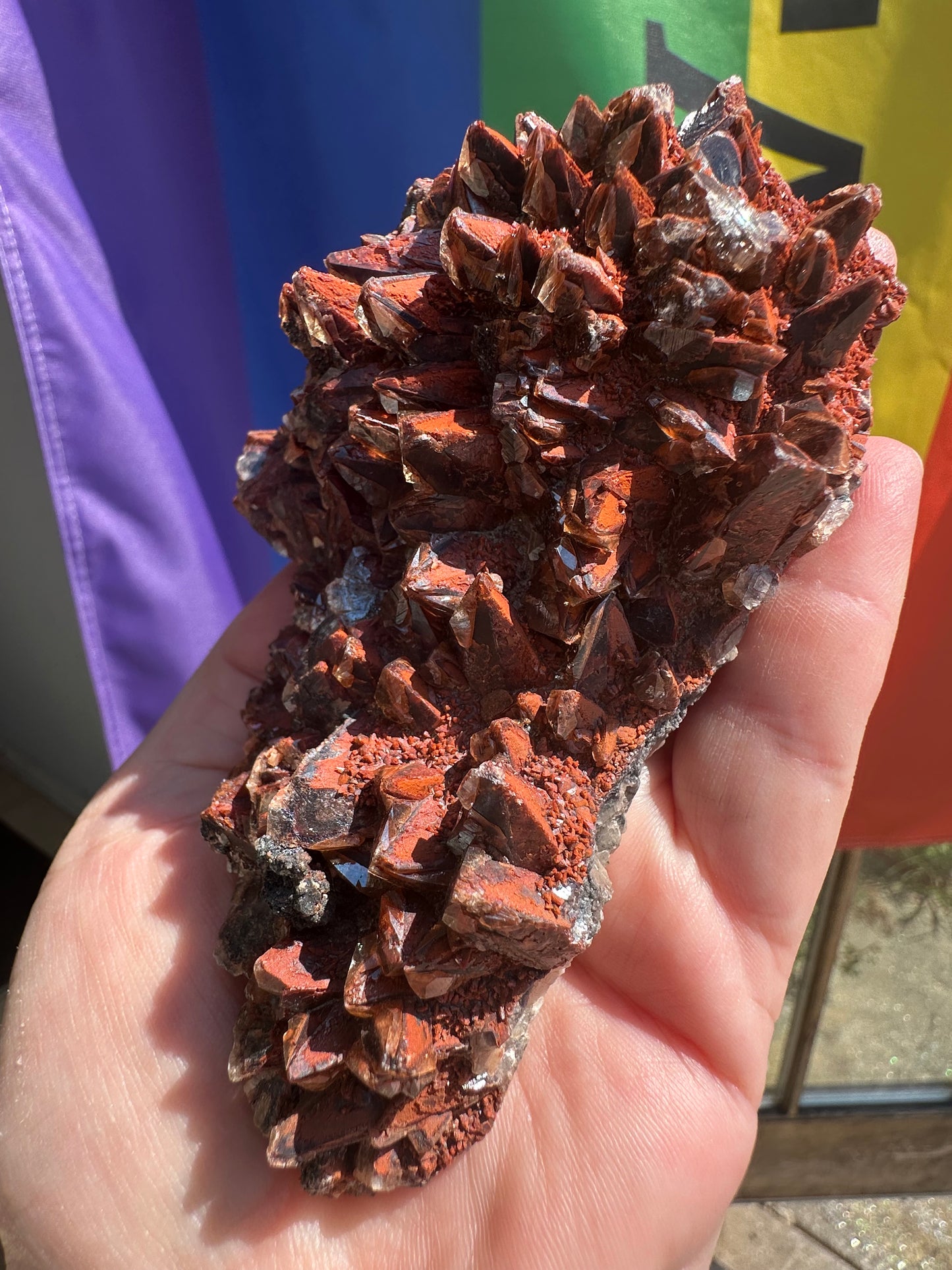Vampire Calcite (red/black), Daye, Hubei, China