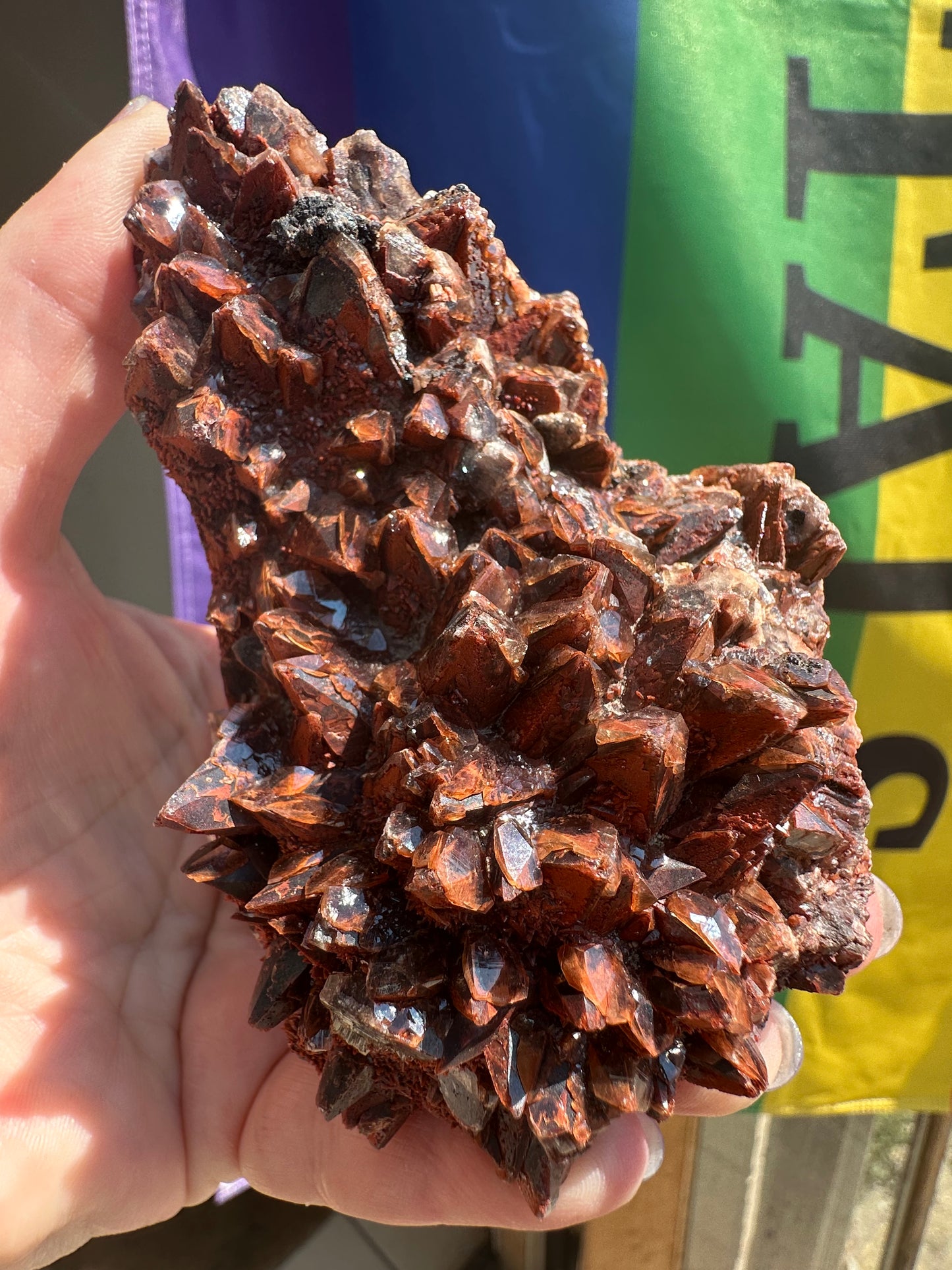 Vampire Calcite (red/black), Daye, Hubei, China