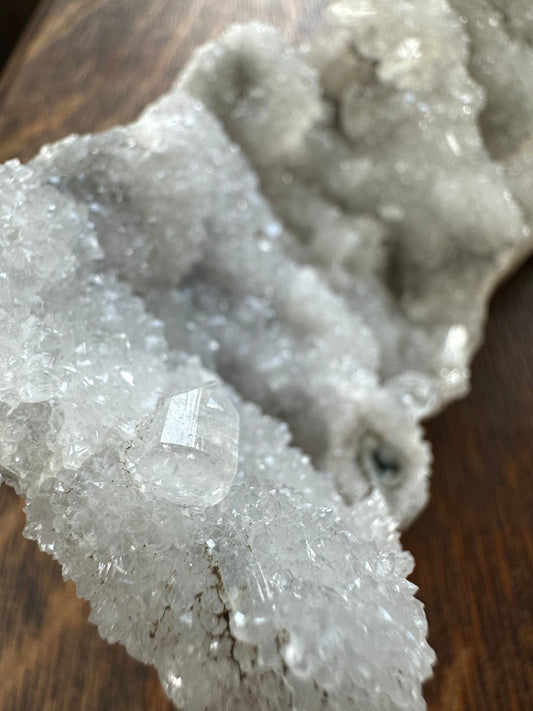 Apophyllite on Quartz (double-terminated)