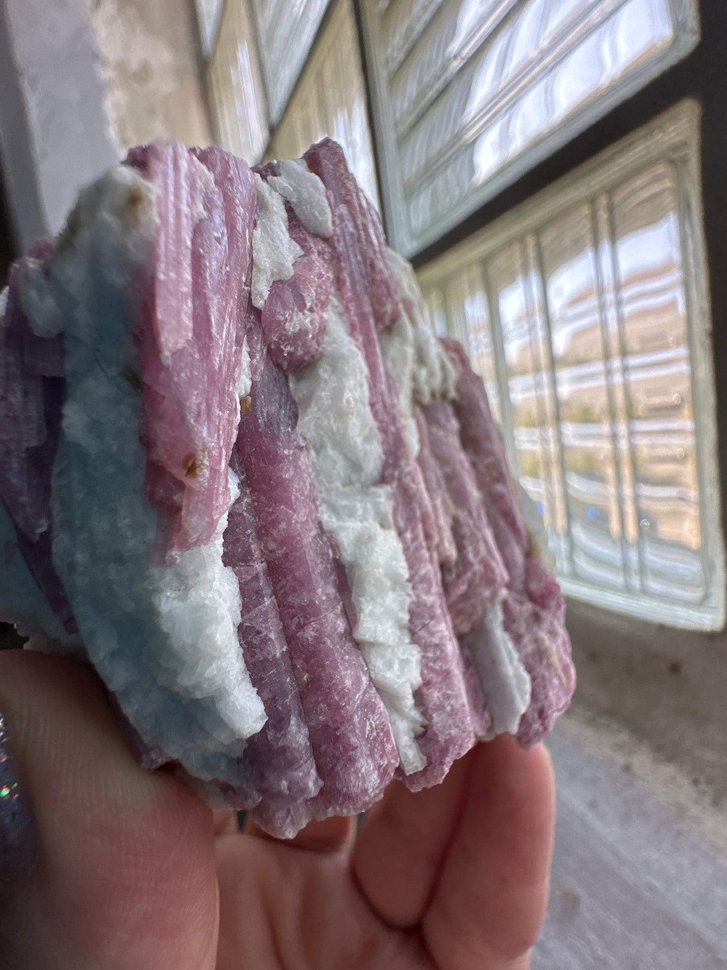 Pink Tourmaline in Albite