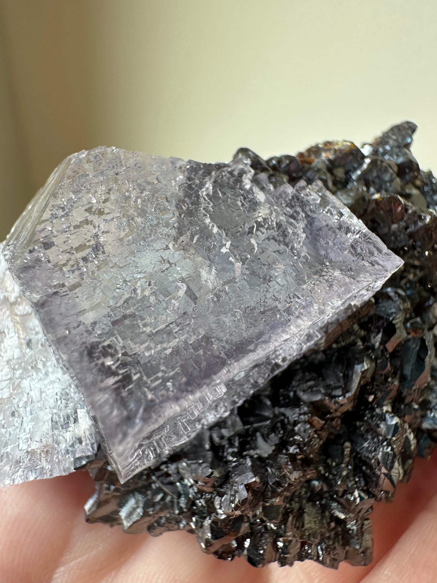 Elmwood Fluorite on Sphalerite