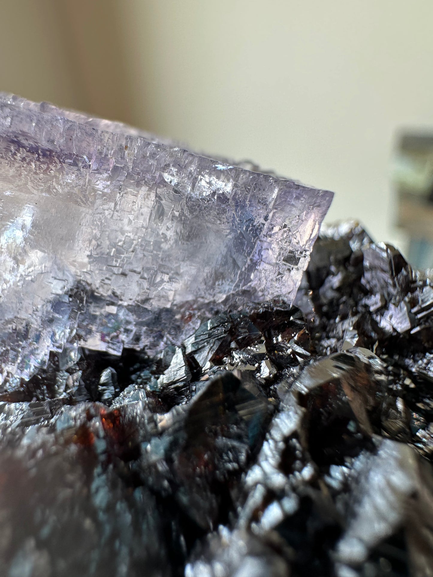 Elmwood Fluorite on Sphalerite