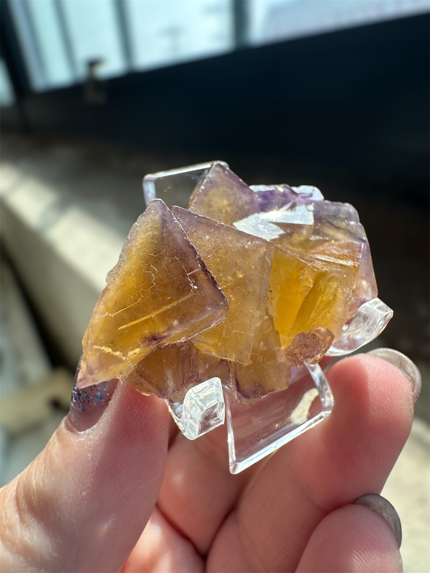 Okorusu yellow & purple fluorite mini