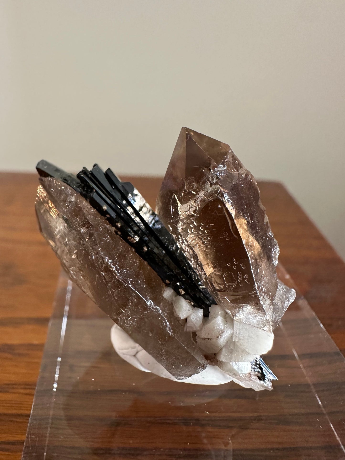 Smoky Quartz, Aegerine, Feldspar. Malawi.