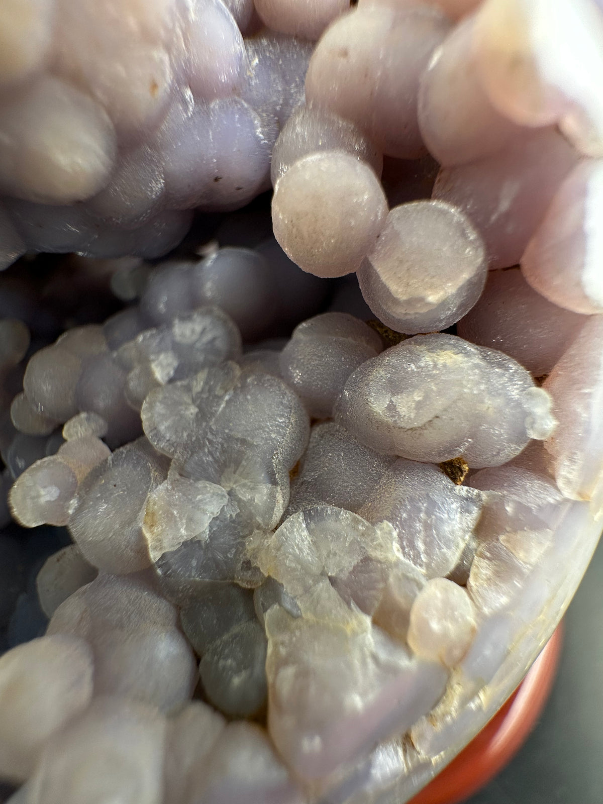 semi-polished 8” Grape Agate sphere