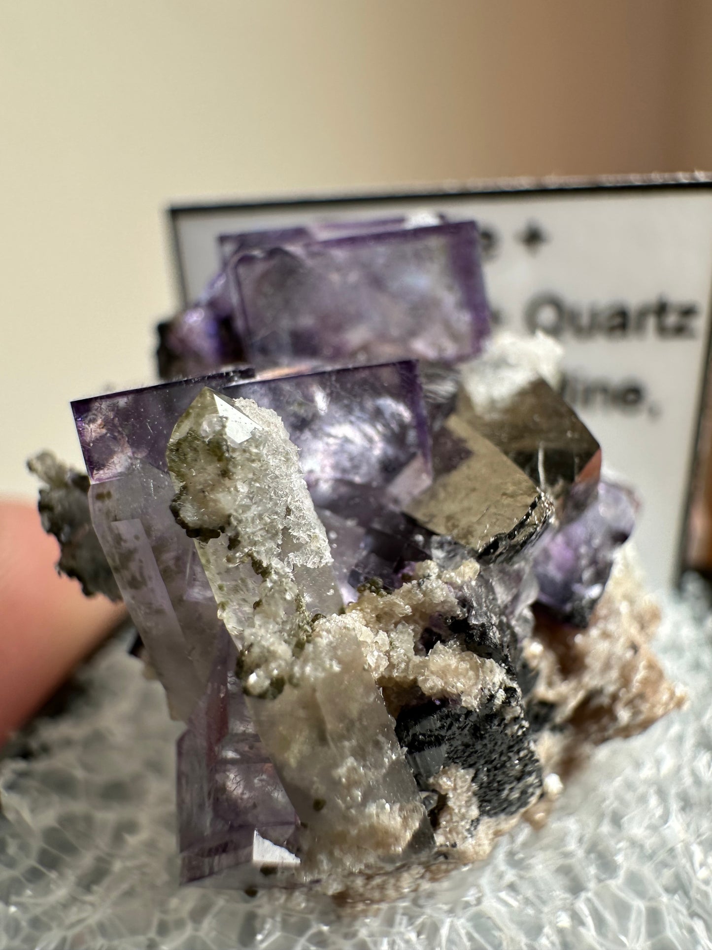 Fluorite, Quartz, Arsenopyrite: Yaogangxian Mine, Hunan, China