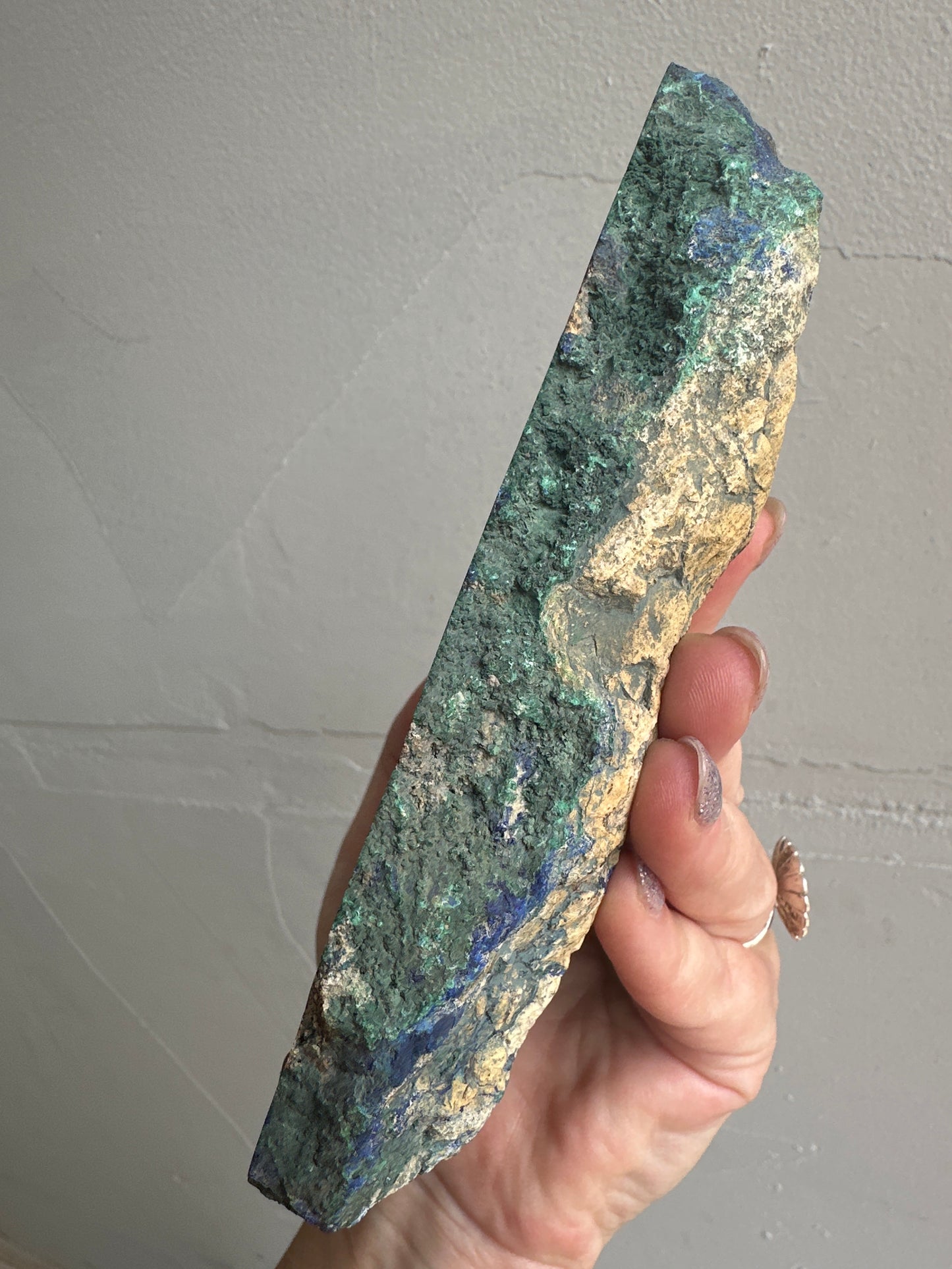 Azurite & Malachite polished slab (end piece)
