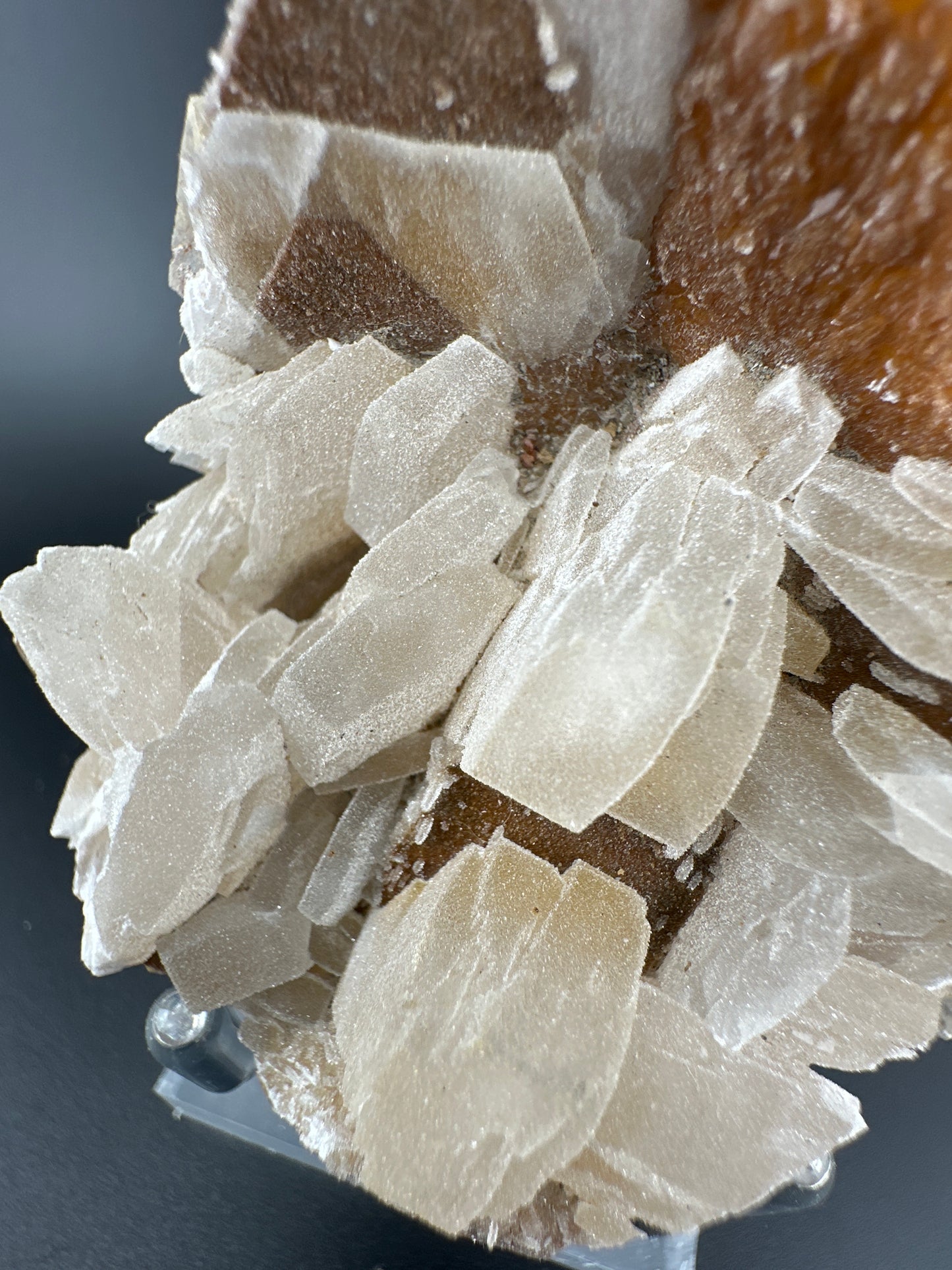 Orange Quartz w/Shimmery Calcite; China
