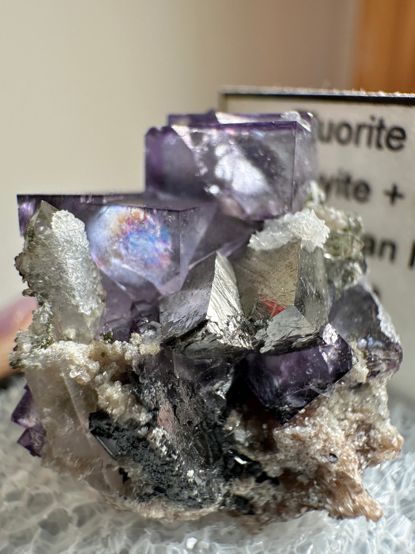 Fluorite, Quartz, Arsenopyrite: Yaogangxian Mine, Hunan, China