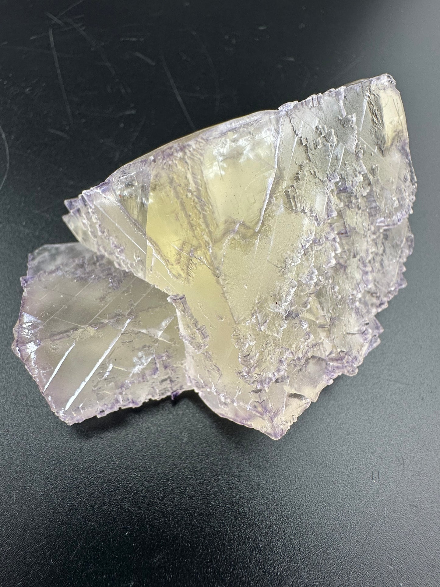 Carthage Corner Elmwood Mine fluorite; yellow & purple