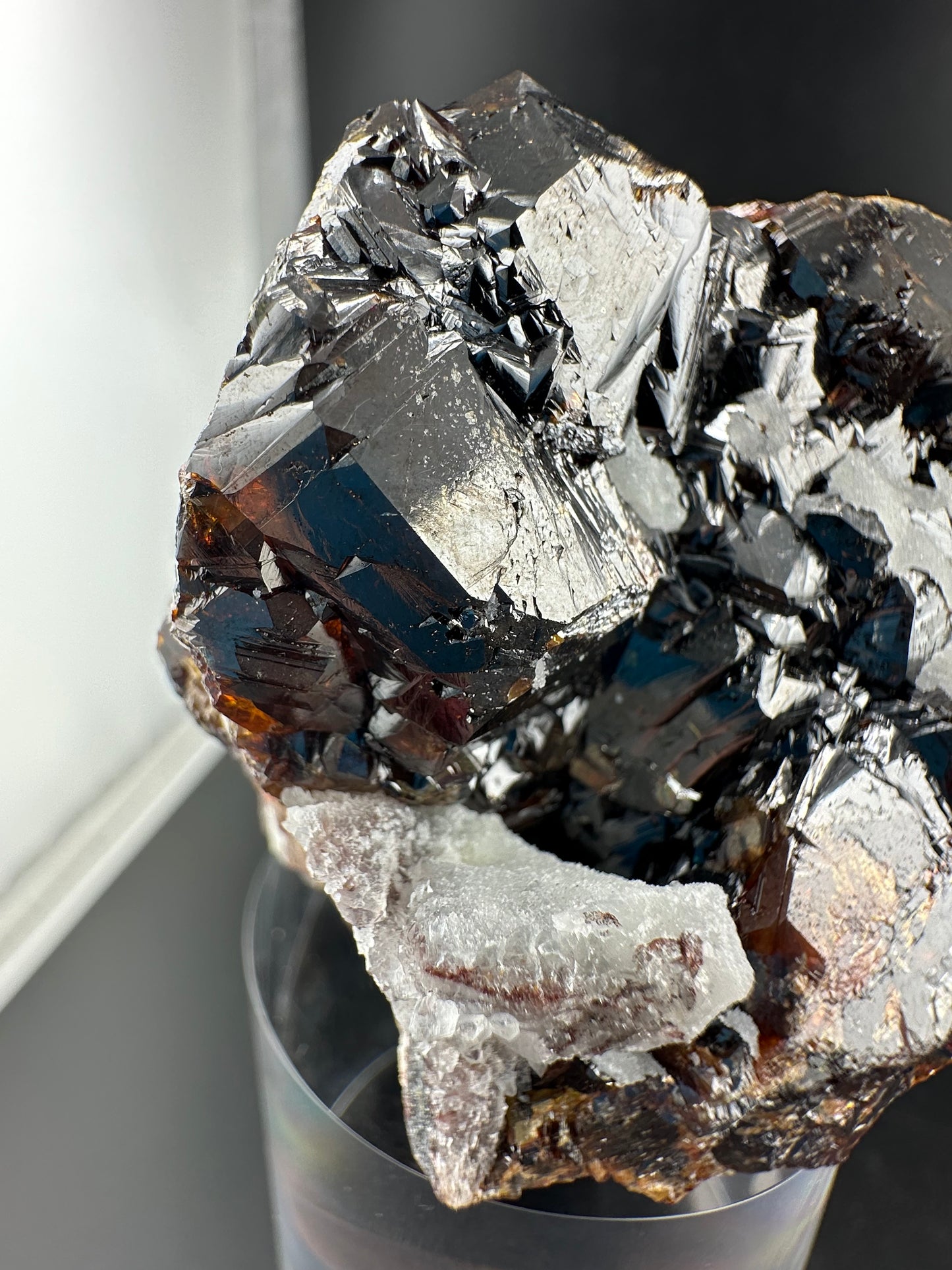 Gemmy Red Sphalerite & Quartz, Hunan, China