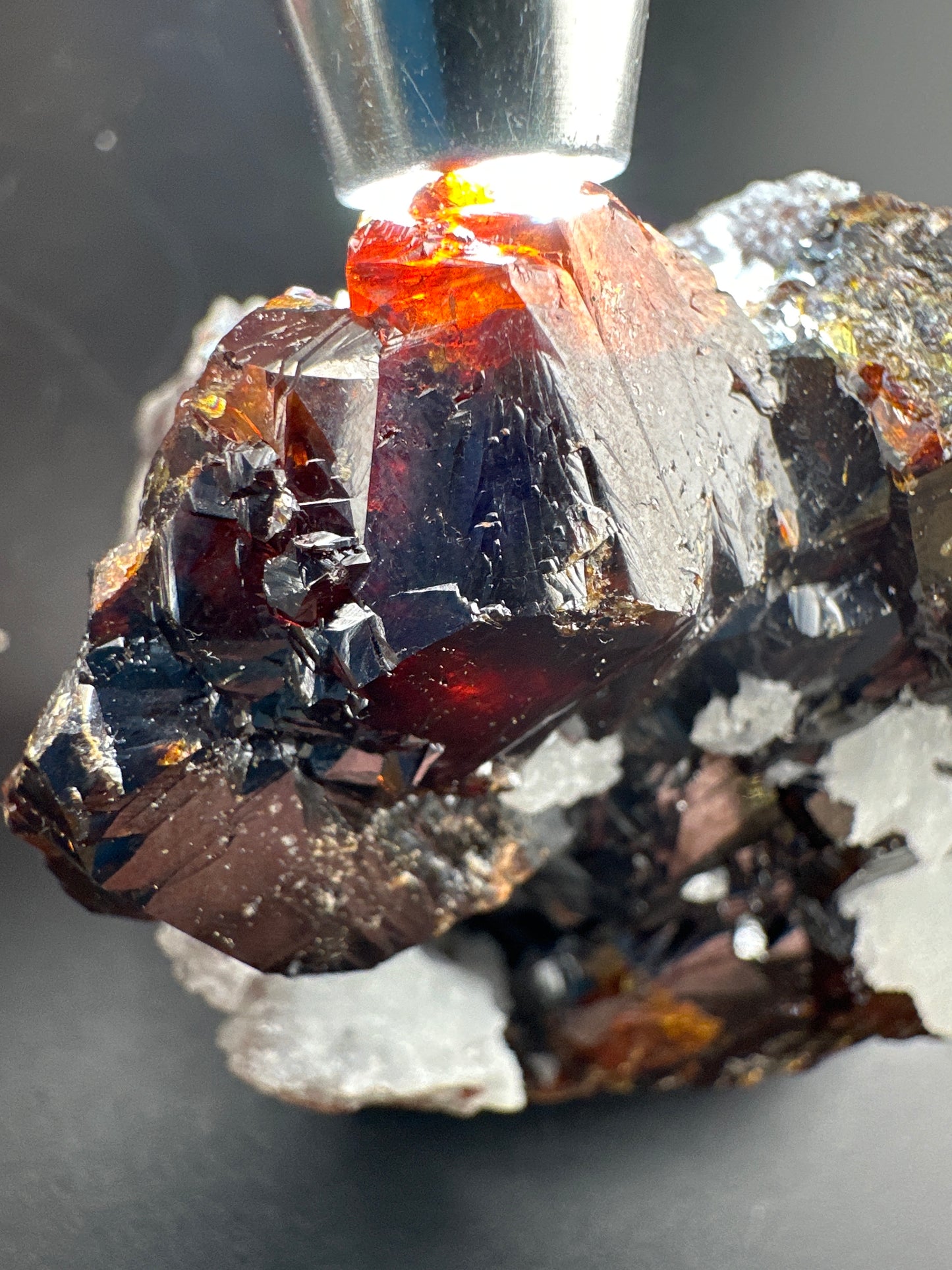 Gemmy Red Sphalerite & Quartz, Hunan, China