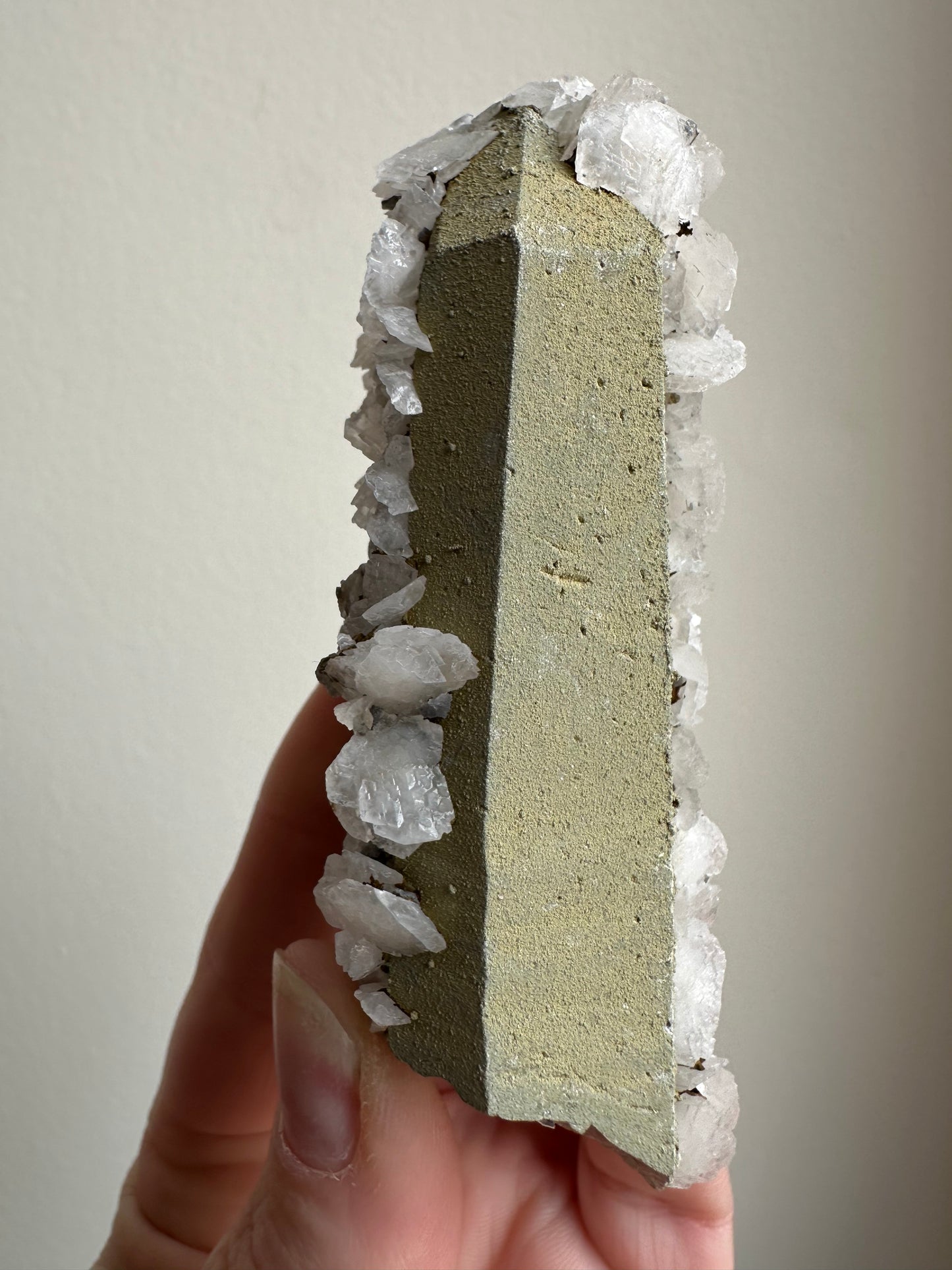 “Matcha Quartz” with Calcite, Inner Mongolia