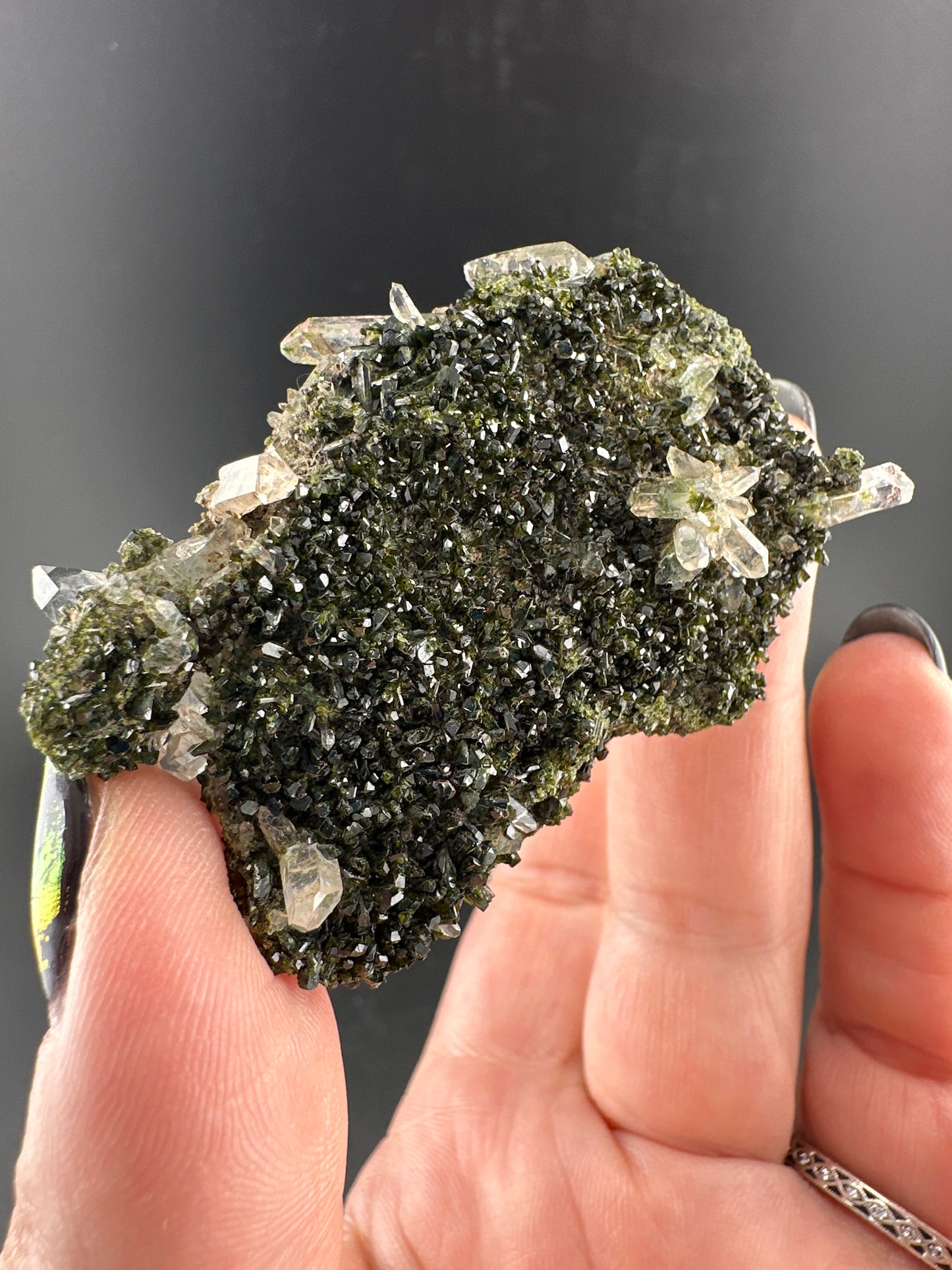 Epidote & Quartz, Turkey (“Fairy Forest Quartz”) small cabinet