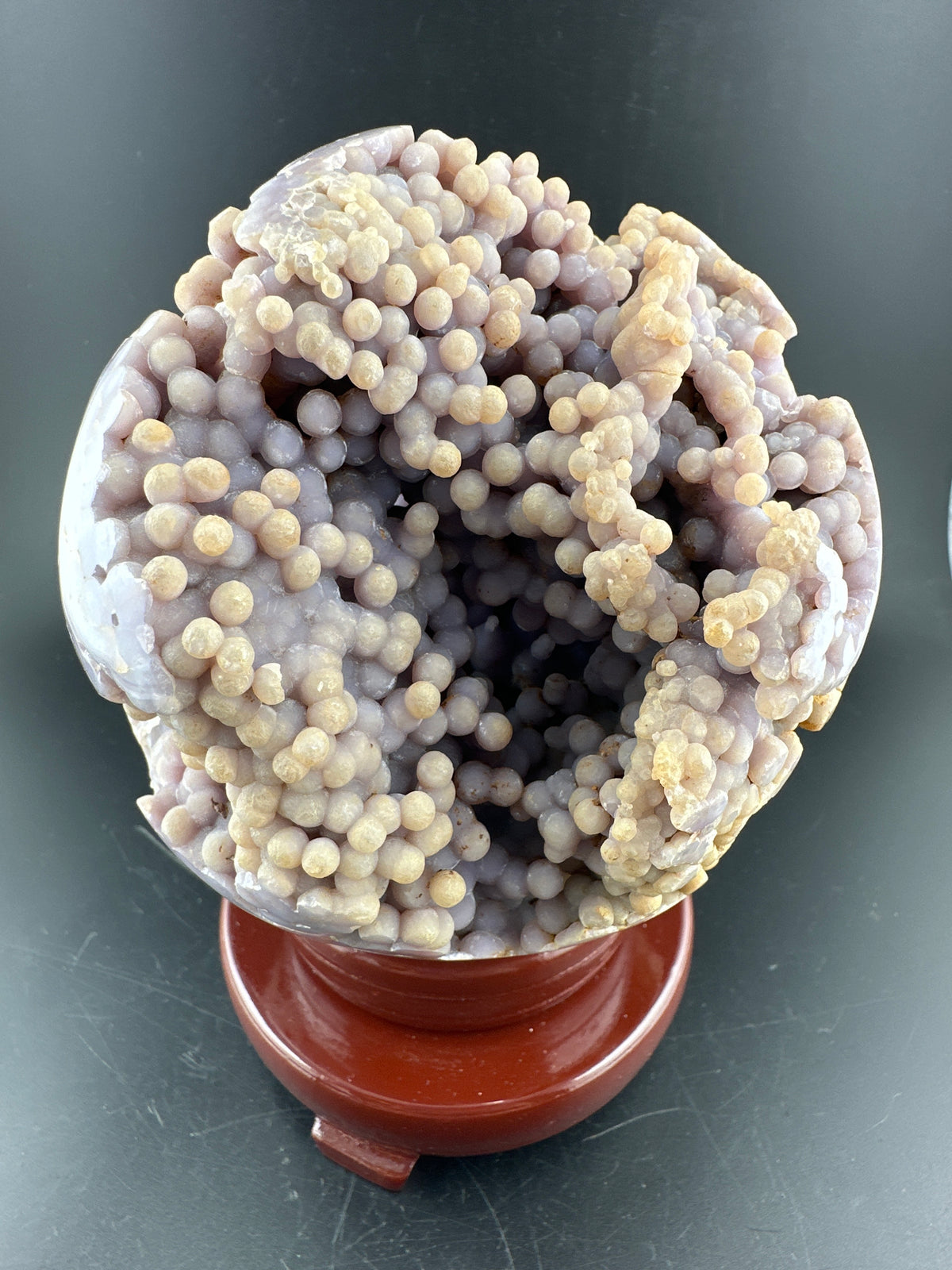 semi-polished 8” Grape Agate sphere