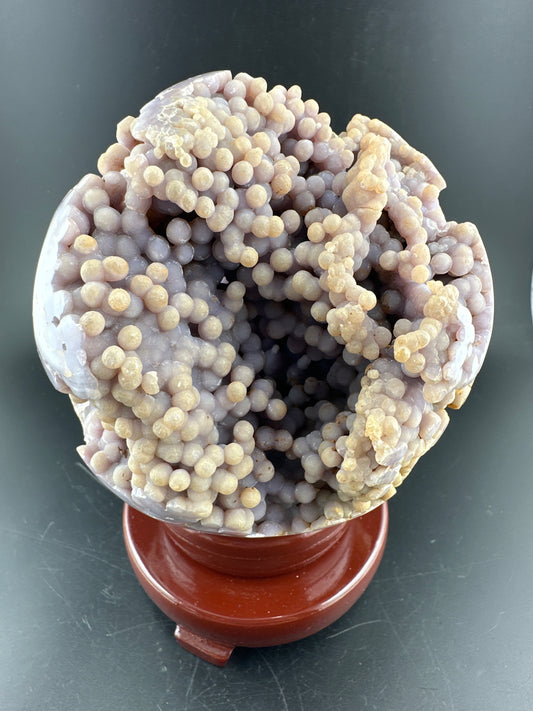 semi-polished 8” Grape Agate sphere