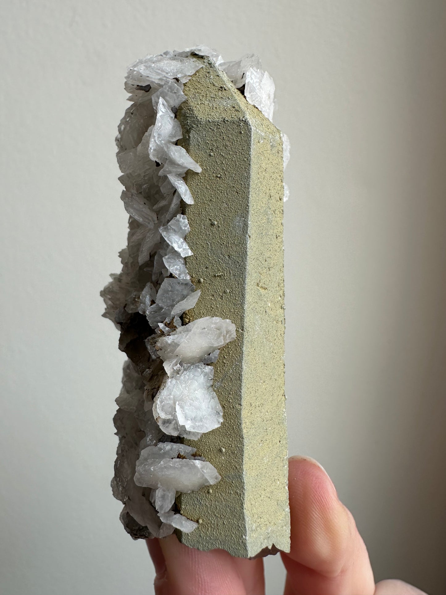 “Matcha Quartz” with Calcite, Inner Mongolia