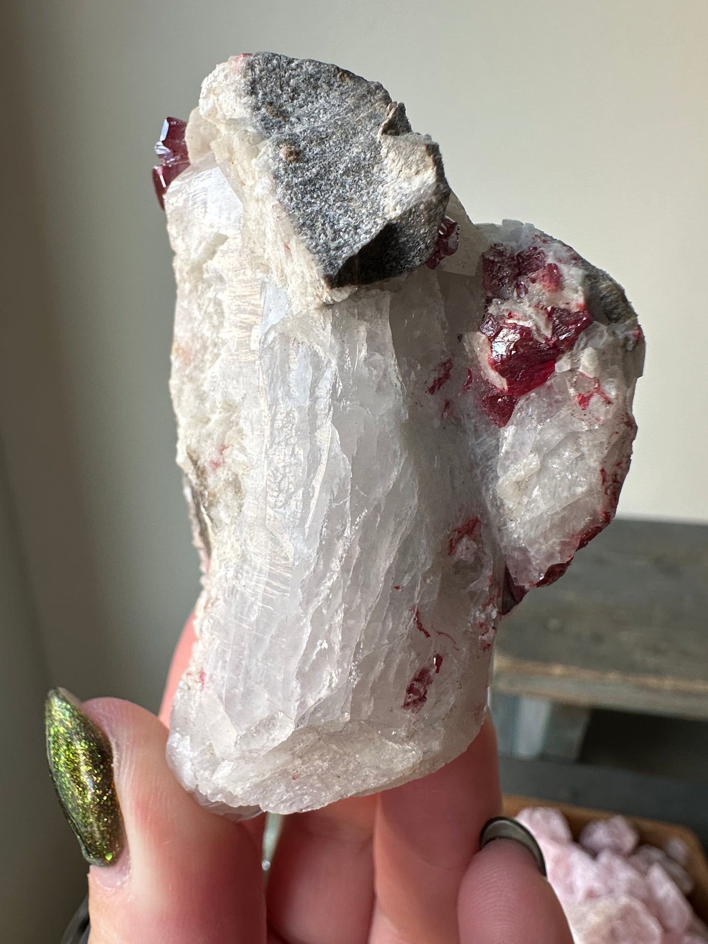 Cinnabar on Quartz, Hunan