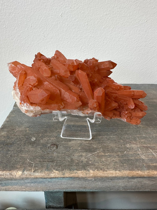 Ferruginous (Red) Quartz cluster, Morocco